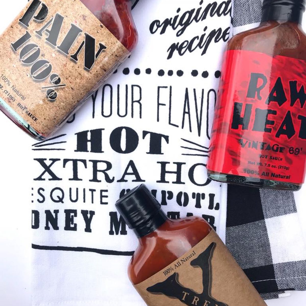 <p class=""><strong><a class="SWhtmlLink" href="http://www.originaljuan.com" rel="noopener">Original Juan</a>, Kansas City</strong></p> <p>If you're looking for artisanal hot sauces with a serious burn, Original Juan's <em>Pain Is Good</em> line is absolutely the choice for you. Every sauce is kettle-cooked in small batches, keeping the process handcrafted.</p> <p><a class="SWhtmlLink" href="https://www.tasteofhome.com/article/how-to-make-homemade-hot-sauce/" rel="noopener">Learn how to make your own homemade hot sauce with our quick and easy recipes.</a></p>