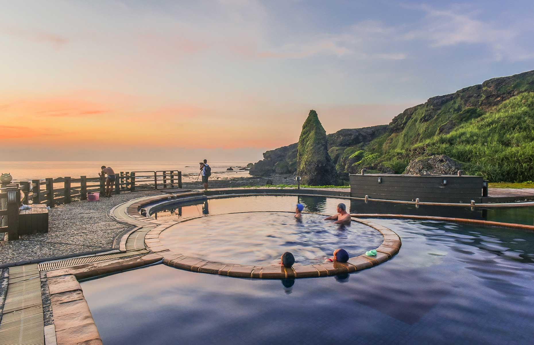 <p>Zhaori Hot Springs is one of only three saltwater hot springs in the world – the other two are on Kyushu Island, Japan and in Sicily, Italy. Zhaori’s ideal water temperature simmers between 140°F to 158°F (60<strong>°</strong>C-70<strong>°</strong>C) and is fed by seawater and underground water heated by the volcanic lava on the island (Green Island is home to an active volcano). This seafront spa has three open-air pools and indoor options, but it’s worth heading here early to watch the sunrise which will undoubtedly set you up for the day. Regardless of when you visit, enjoy the views looking out towards the sea. </p>