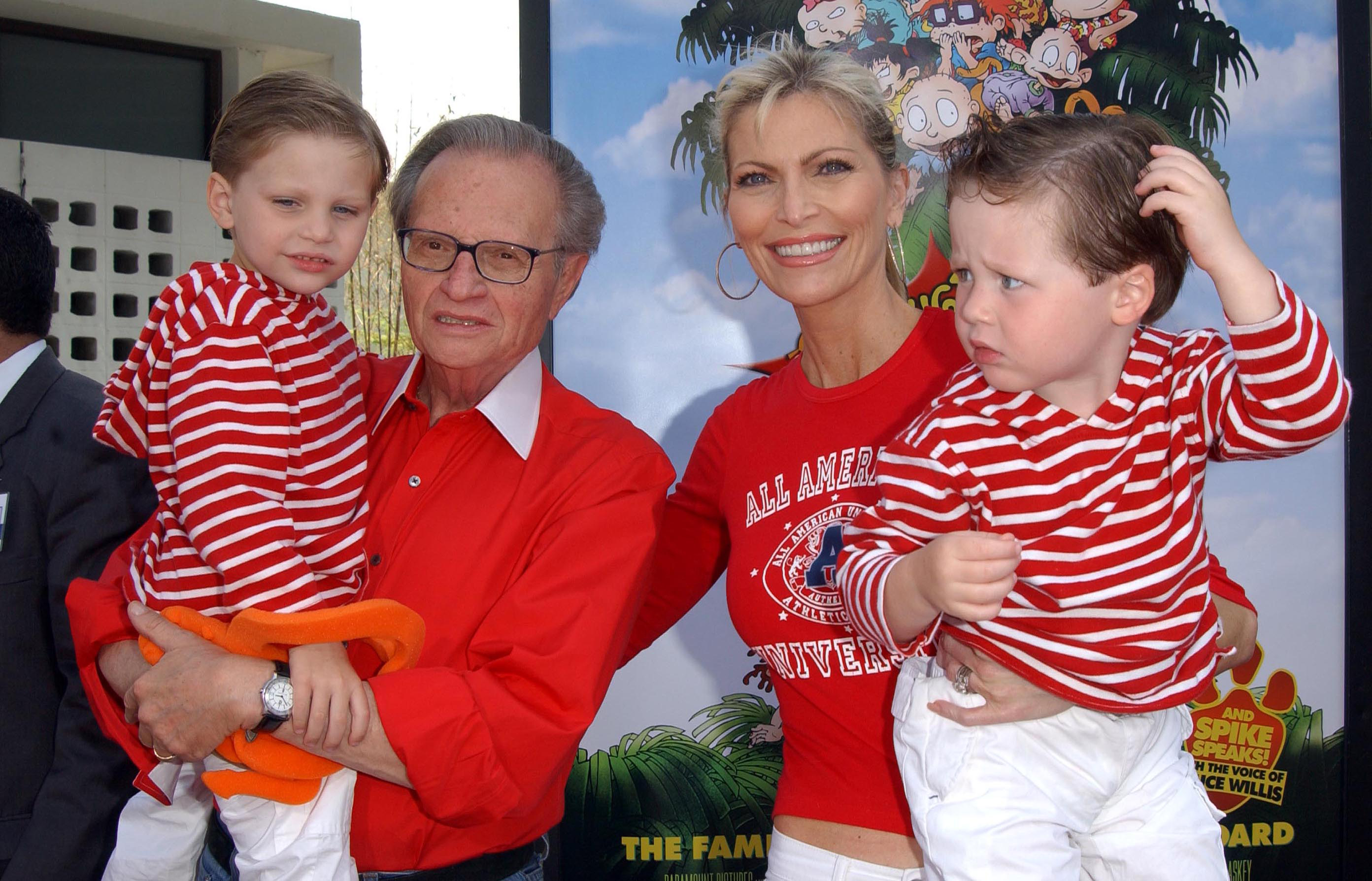 <p><a href="https://www.wonderwall.com/celebrity/hollywood-reacts-to-larry-kings-death-420022.gallery">Late, great broadcasting legend</a> Larry King and seventh wife Shawn Southwick King enjoyed a family day out with their two boys -- Chance, then 4, and Cannon, then 3 -- at the premiere of "Rugrats Go Wild" in Hollywood in June 2003. Keep reading to see Larry's handsome boys as men today...</p>