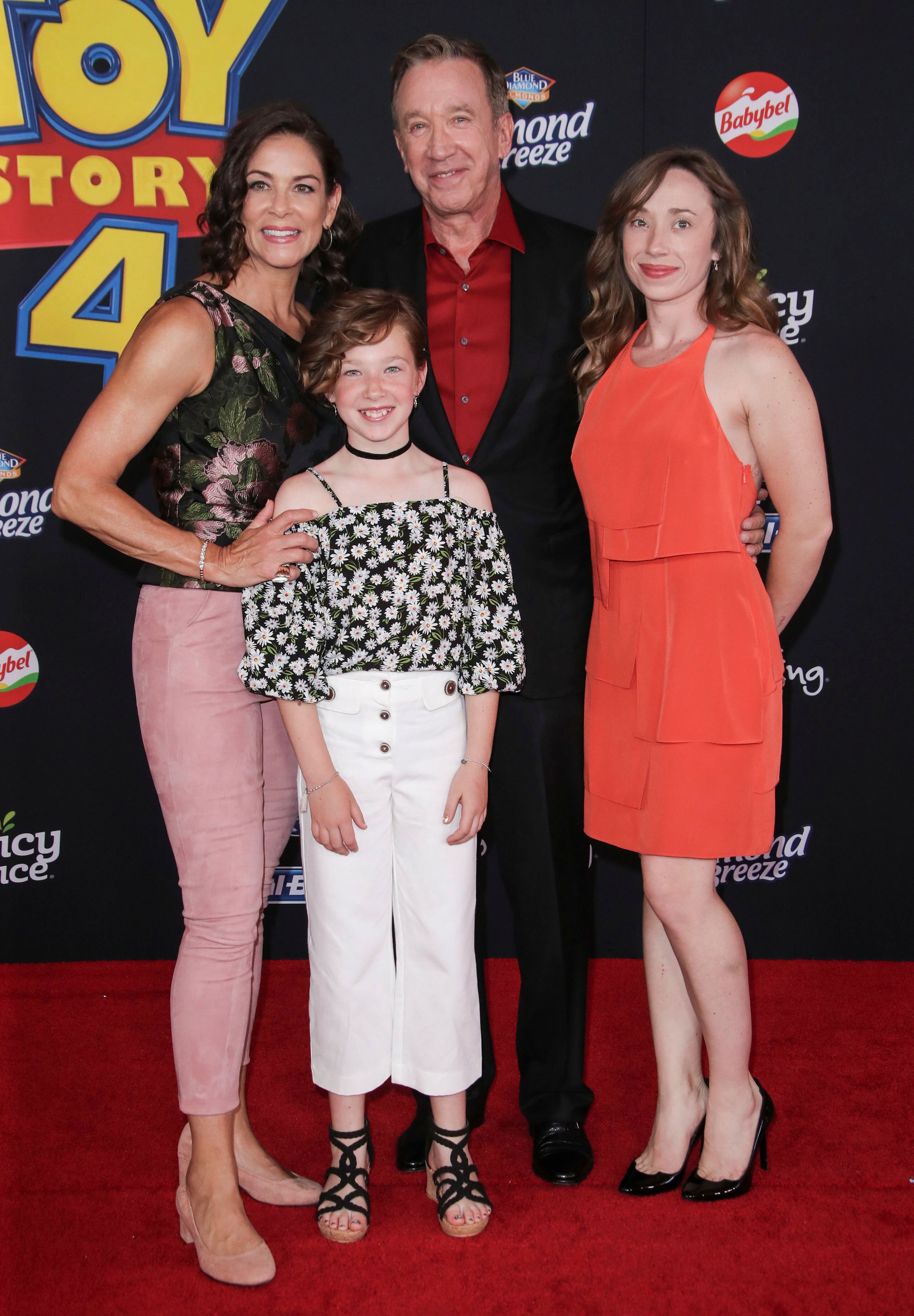 <p>Tim Allen brought eldest daughter Katherine -- who's now an adult -- as well as second wife Jane Hajduk and their daughter, Elizabeth (who was born in 2009), to the premiere of his film "Toy Story 4" in Hollywood on June 11, 2019. There, Katherine (who was born in 1989) told People magazine that her dad, who plays Buzz Lightyear in the animated Disney franchise, has been a toy since she was 6!</p>