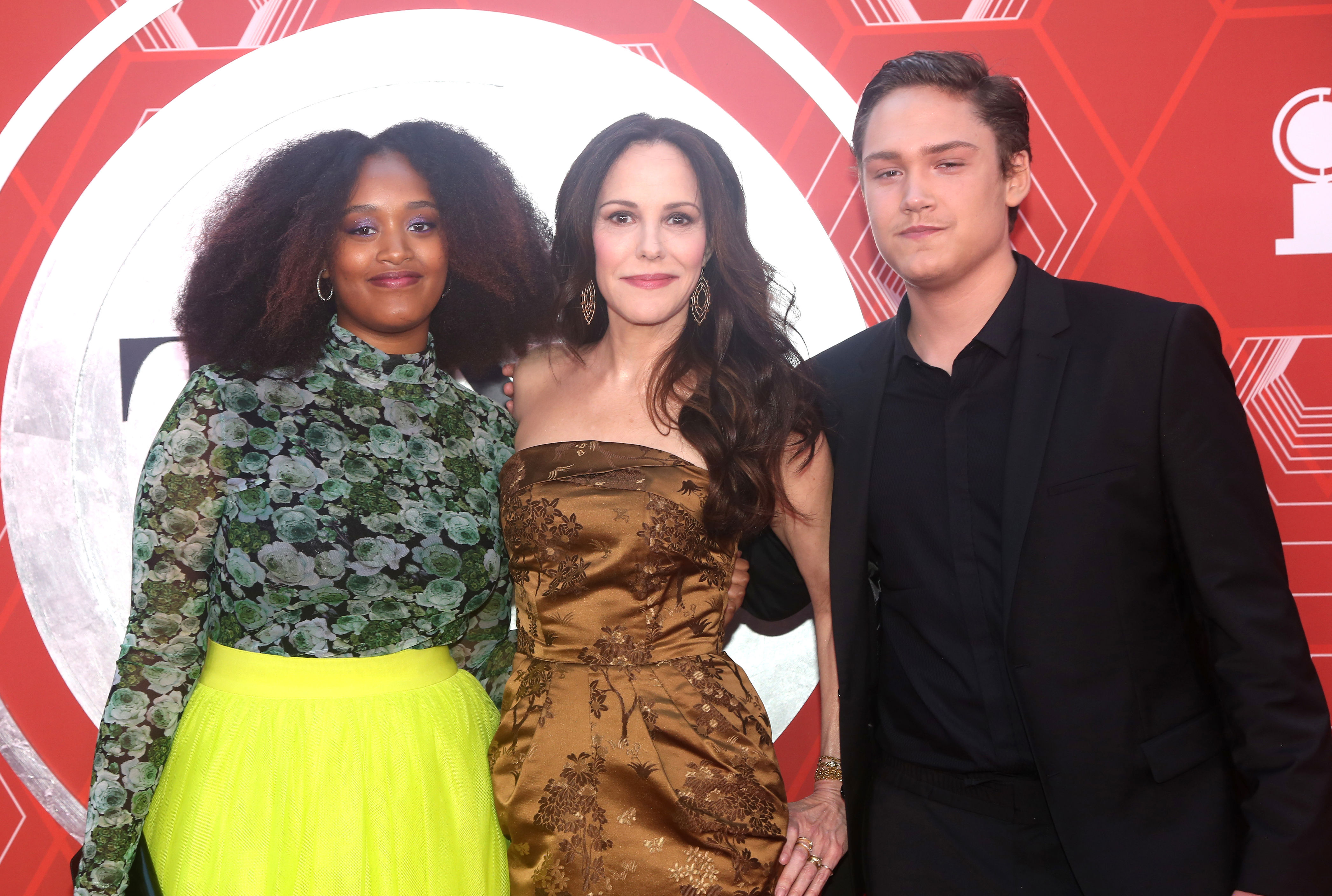 <p>Mary-Louise Parker brought her children -- Caroline Aberash Parker (who joined her family in 2007) and William Atticus Parker (who was born in 2004) to the <a href="https://www.wonderwall.com/awards-events/stars-on-the-2021-tony-awards-red-carpet-502398.gallery">74th Annual Tony Awards</a> at the Winter Garden Theater in New York City on Sept. 26, 2021. The teens got to watch their mom win a Tony for best actress in a play that night.</p>