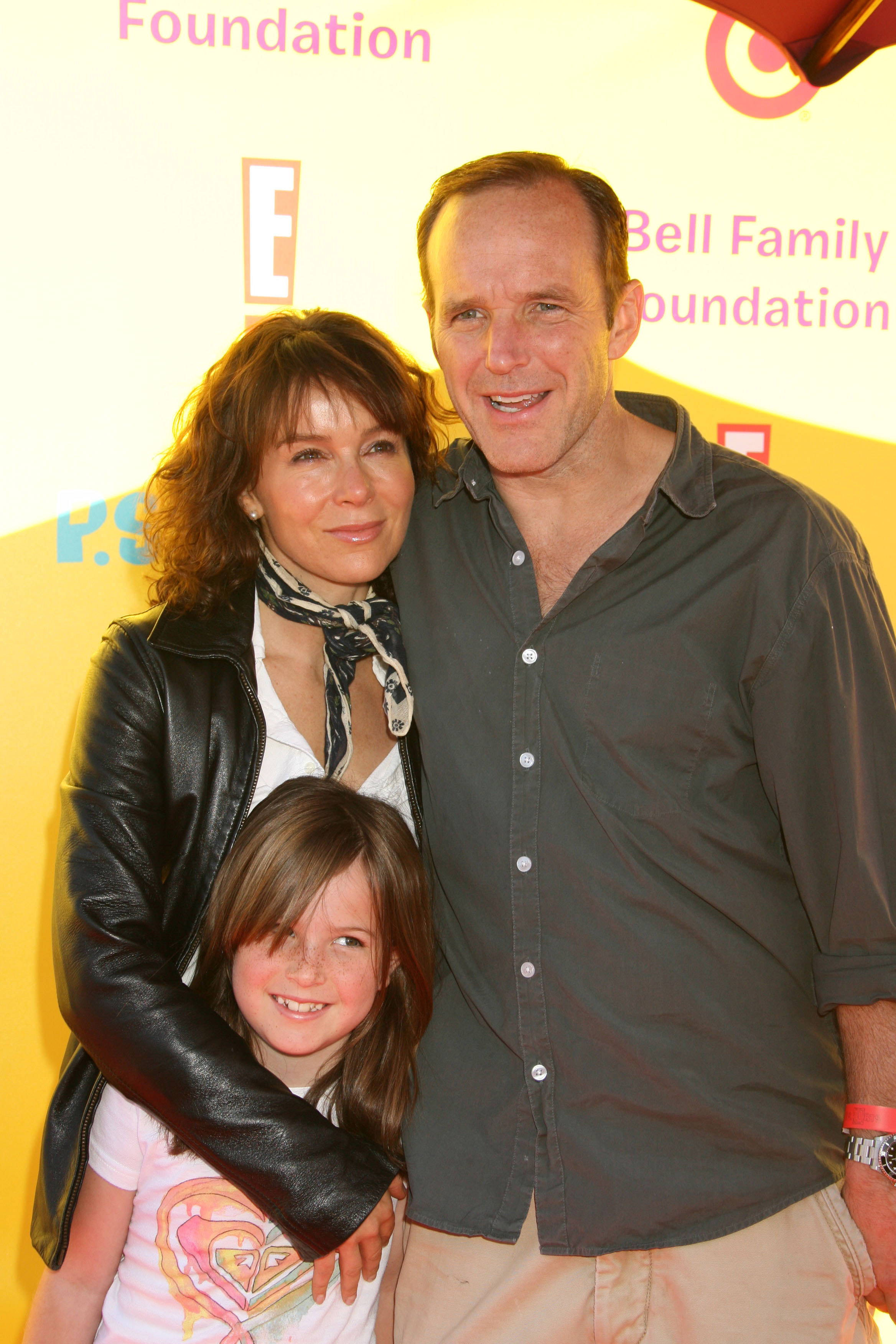 <p>"Dirty Dancing" star Jennifer Grey and then-husband Clark Gregg -- who'd just started his run in the Marvel Cinematic Universe as Agent Coulson with an appearance in 2008's "Iron Man" -- brought their 7-year-old daughter, Stella, to the P.S. Arts Express Yourself event in Santa Monica, California, on Nov. 15, 2009.</p>