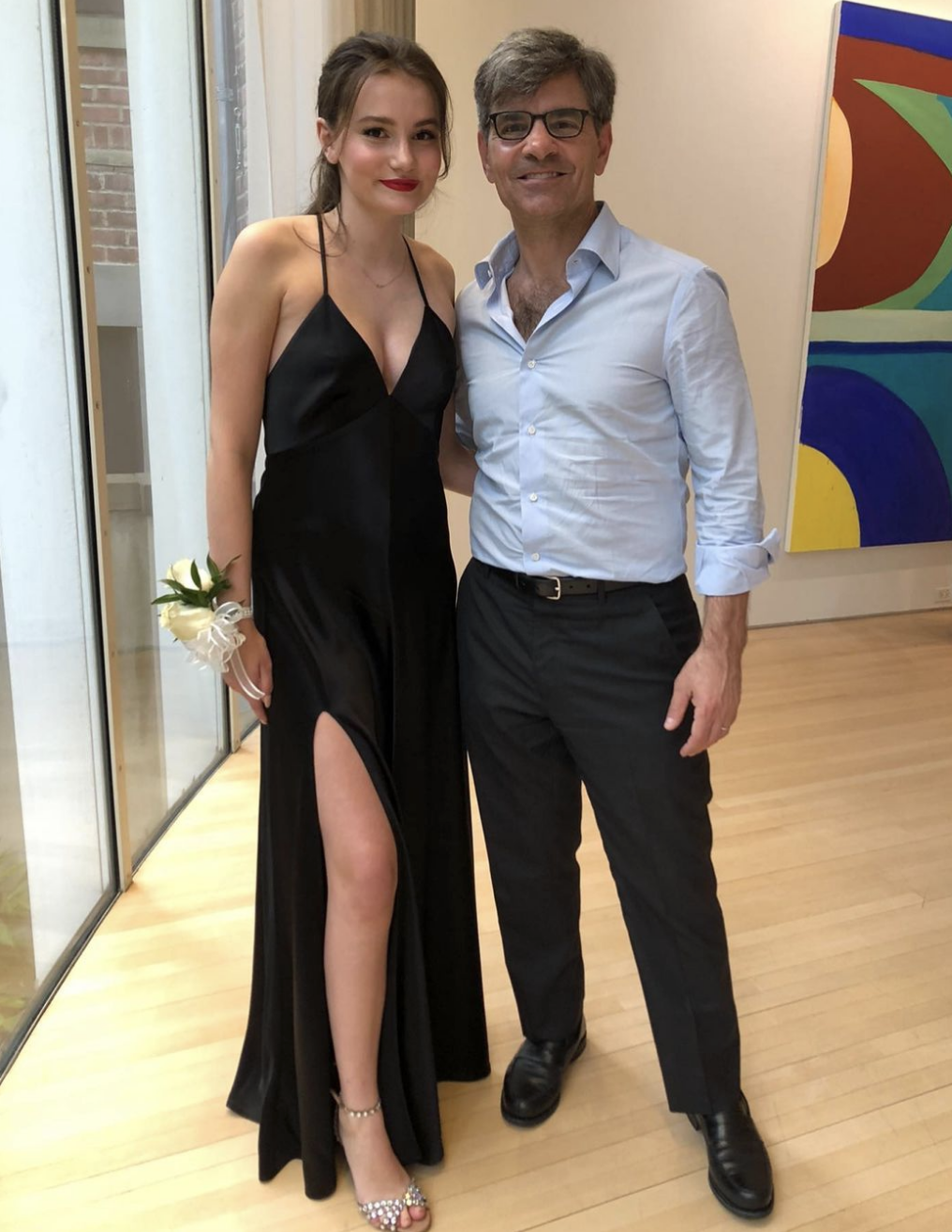 <p><span>In June 2021, Ali Wentworth shared this </span><a href="https://www.instagram.com/p/CPomGgyrEOX/">Instagram photo</a><span> of eldest daughter Elliott Stephanopoulos (who was born in 2002) posing on prom night with her dad, "Good Morning America" anchor George Stephanopoulos.</span></p>
