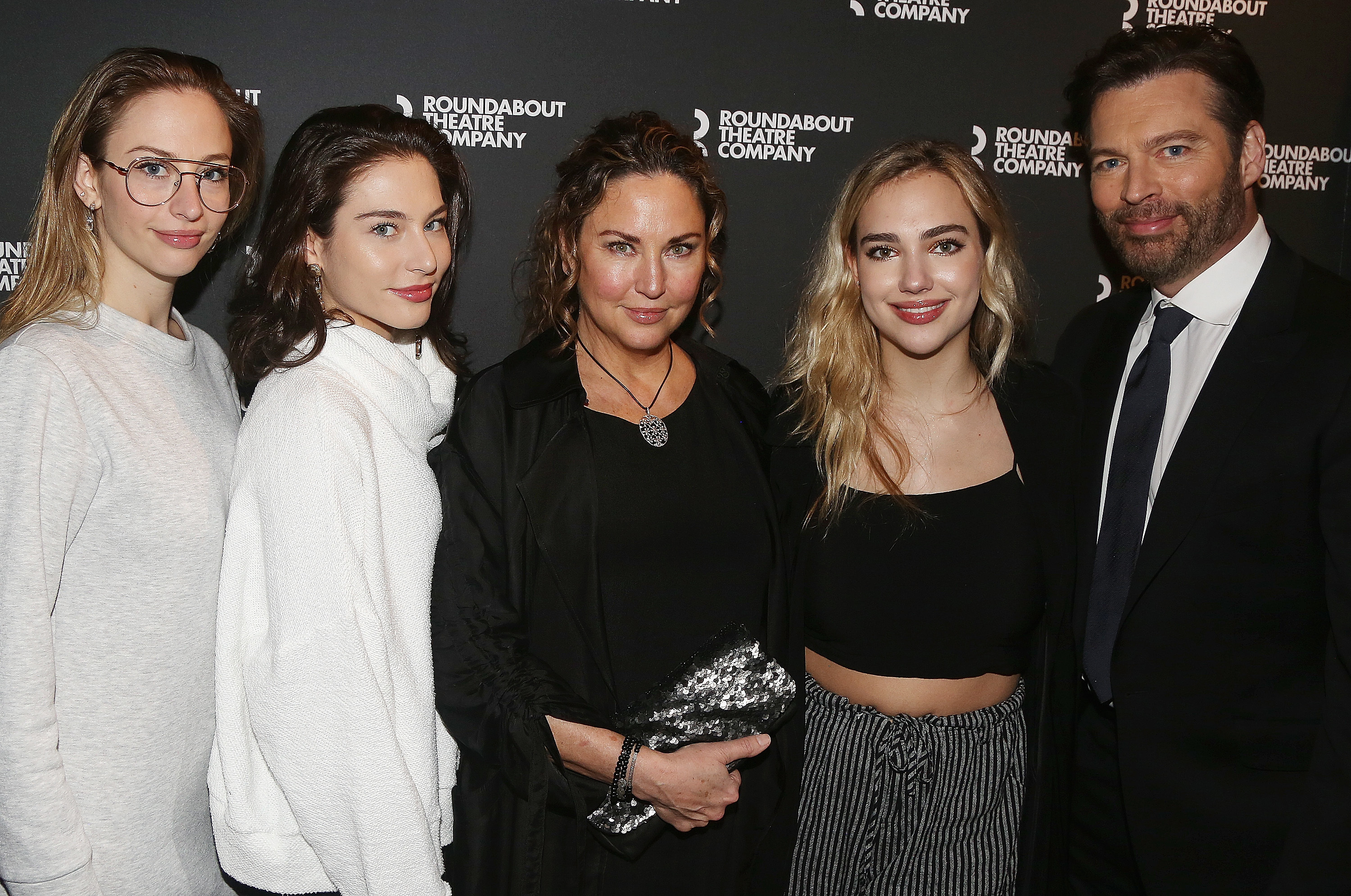 <p>Back to Broadway! Jill Goodacre and Harry Connick Jr. hit the red carpet with daughters Georgia (born in 1996), Kate (born in 1997) and Charlotte (born in 2002) for the Roundabout Theatre Company's production of "Kiss Me Kate" on March 14, 2019.</p>