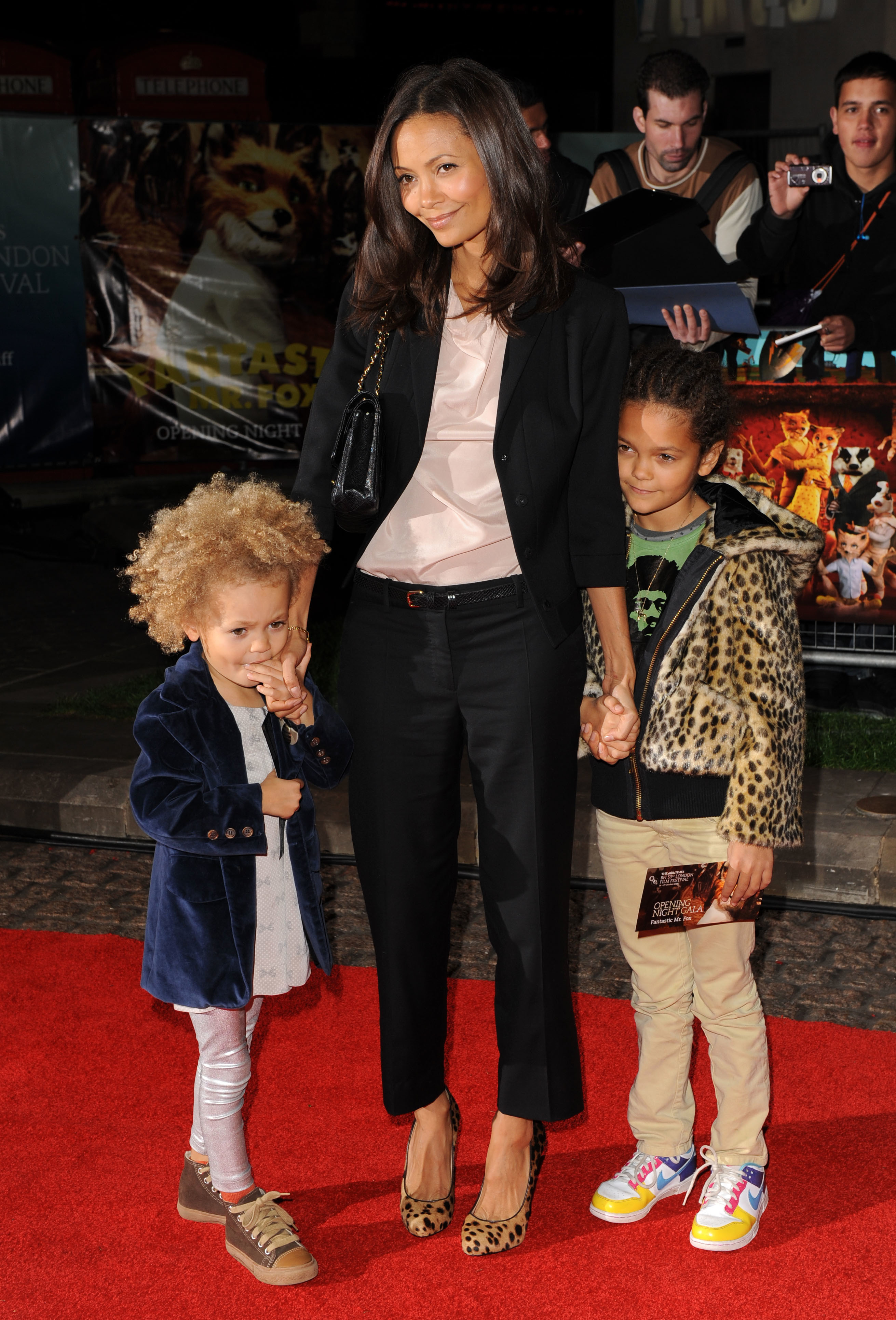 <p>Thandiwe Newton brought her little girls with screenwriter-director husband Ol Parker -- Nico Parker, then 4, and Ripley Parker, then 8 -- to see "Fantastic Mr. Fox" at the movie's BFI London Film Festival premiere on Oct. 14, 2009. See them all grown up next...</p>
