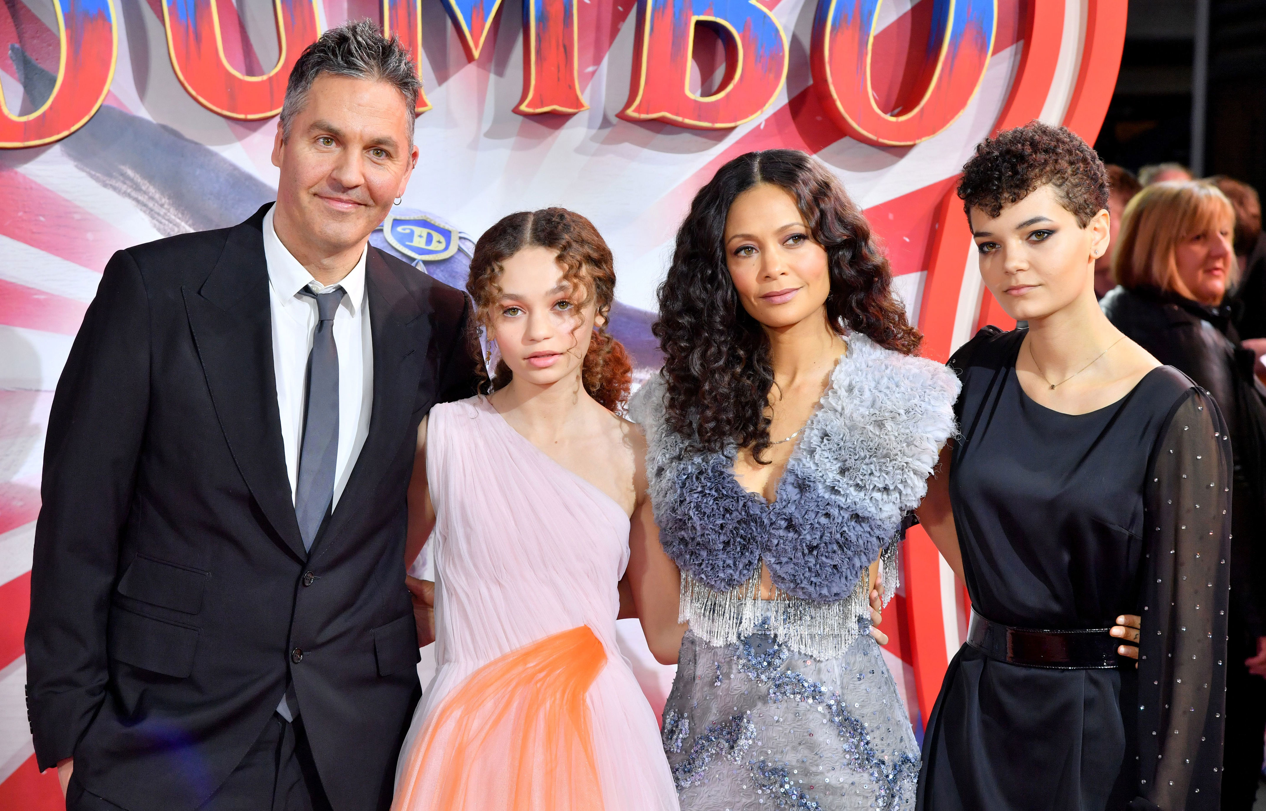 <p>Screenwriter-director Ol Parker and actress Thandiwe Newton and their daughters, Nico Parker (who was born in 2004) and Ripley Parker (who was born in 2000), attended the premiere of Nico's film "Dumbo" in London in March 2019. (The couple are also parents to son Booker, who arrived in 2014.)</p>