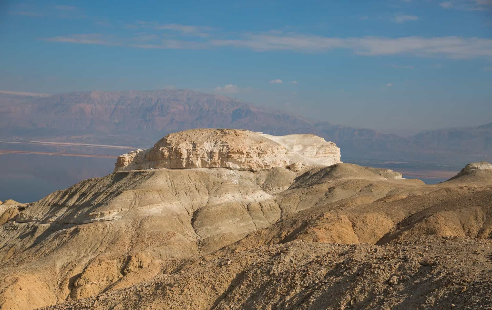 <p>Taking its name from the legendary city of Sodom, whose destruction along with Gomorrah is the subject of a narrative in the Bible, Mount Sodom is made up almost entirely of rock salt. It stands along the southwestern part of the Dead Sea in Israel.</p>