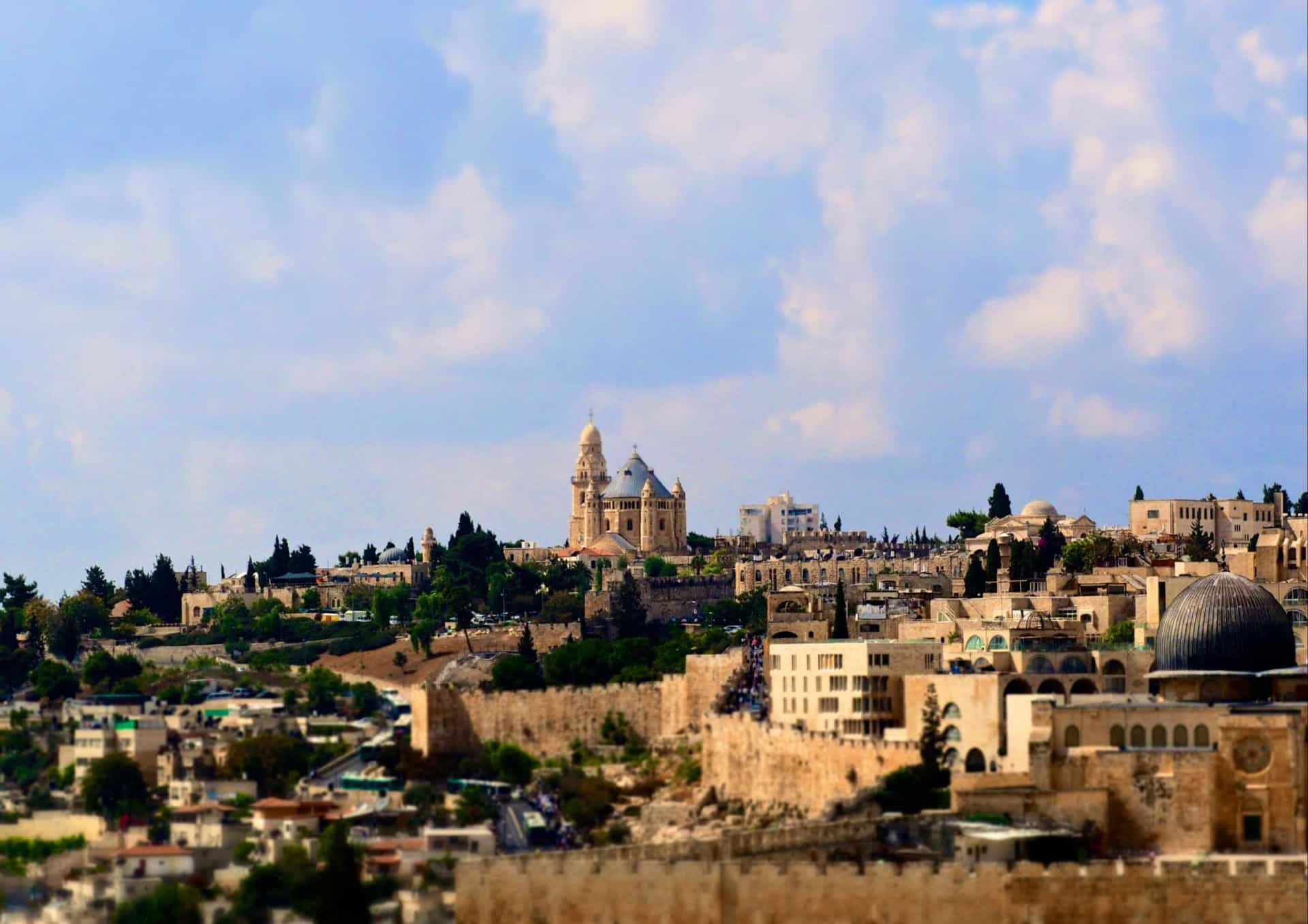 <p>Important sites on Mount Zion in Jerusalem include the Abbey of Dormition (pictured)—said to mark the spot where Mary, mother of Jesus, died—and King David's Tomb. The Cenacle, better known as the Room of the Last Supper, is also located here.</p>
