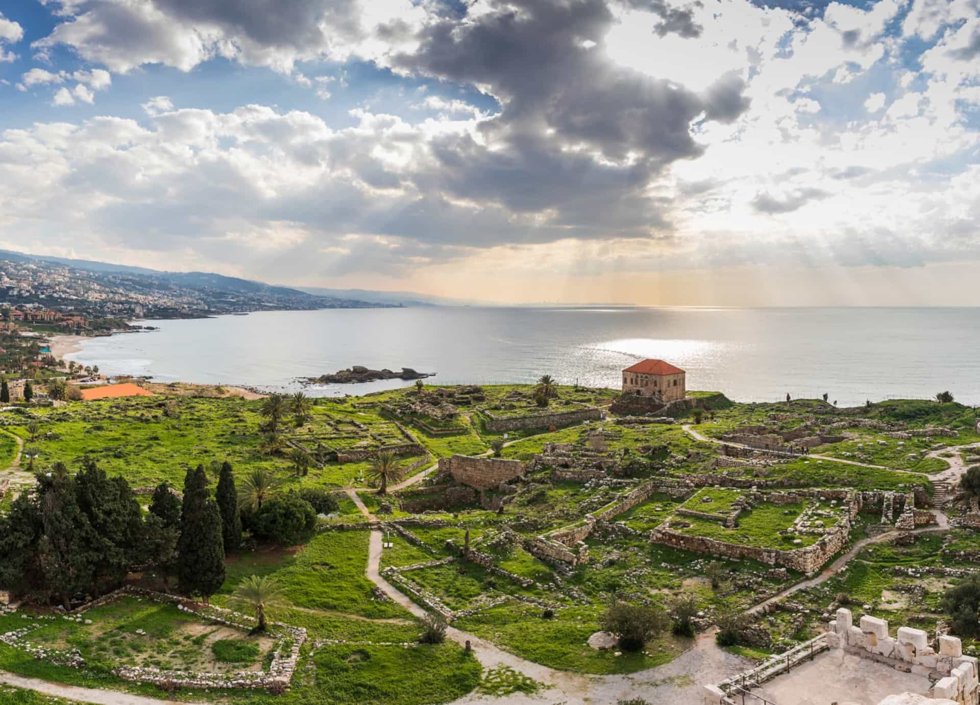 <p>Byblos in Lebanon is one of the oldest continuously-inhabited cities in the world, having first been occupied between 8800 and 7000 BCE. The name Byblos is Greek, derived from <em>byblos/byblinos </em>and used to describe papyrus. Hence the English word Bible is derived from byblos as "the (papyrus) book."</p>