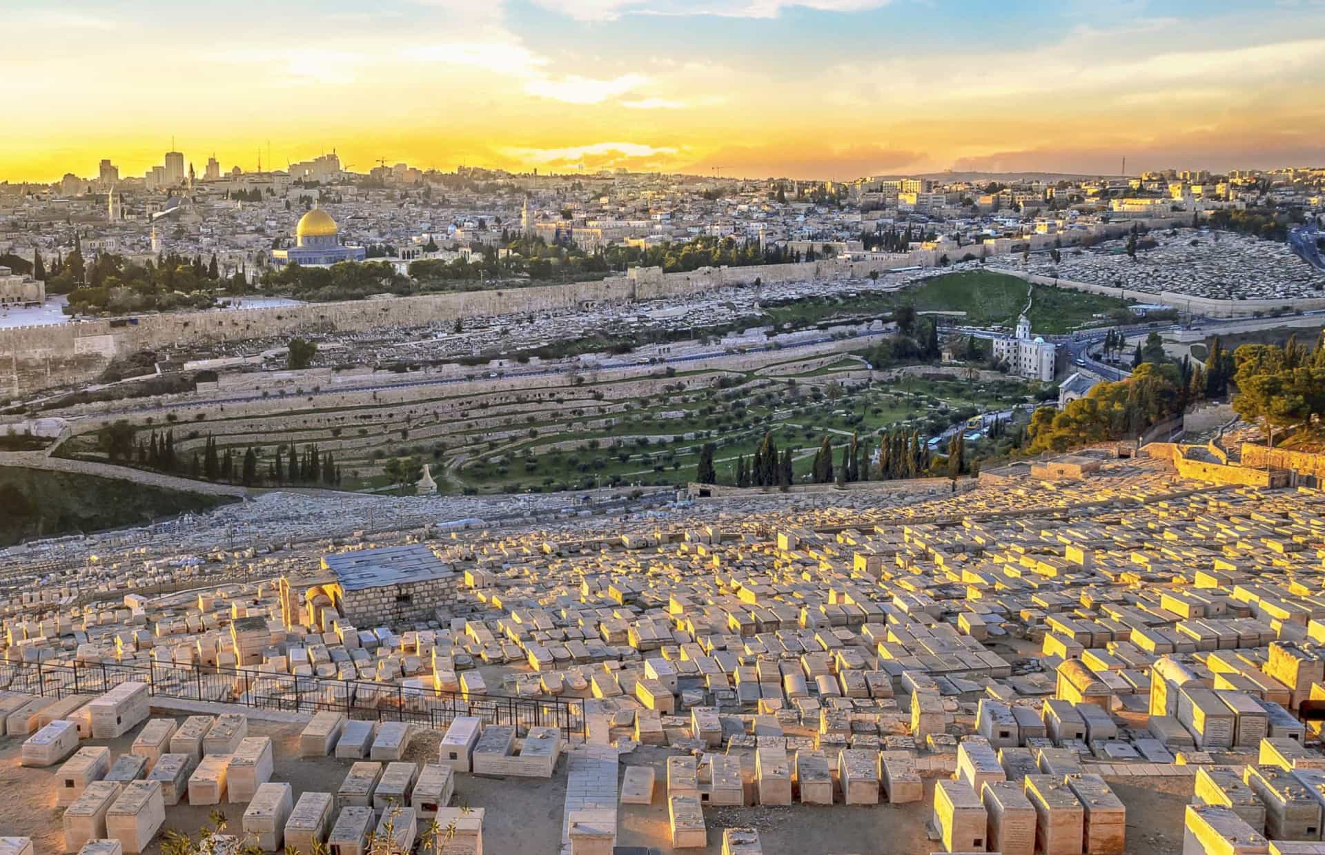 <p>The Mount of Olives east of Jerusalem's Old City is frequently mentioned in the New Testament as the place Jesus stood and wept over the city, an event known as <em>Flevit super illam</em> in Latin. The mount has been used as a Jewish cemetery for over 3,000 years.</p>