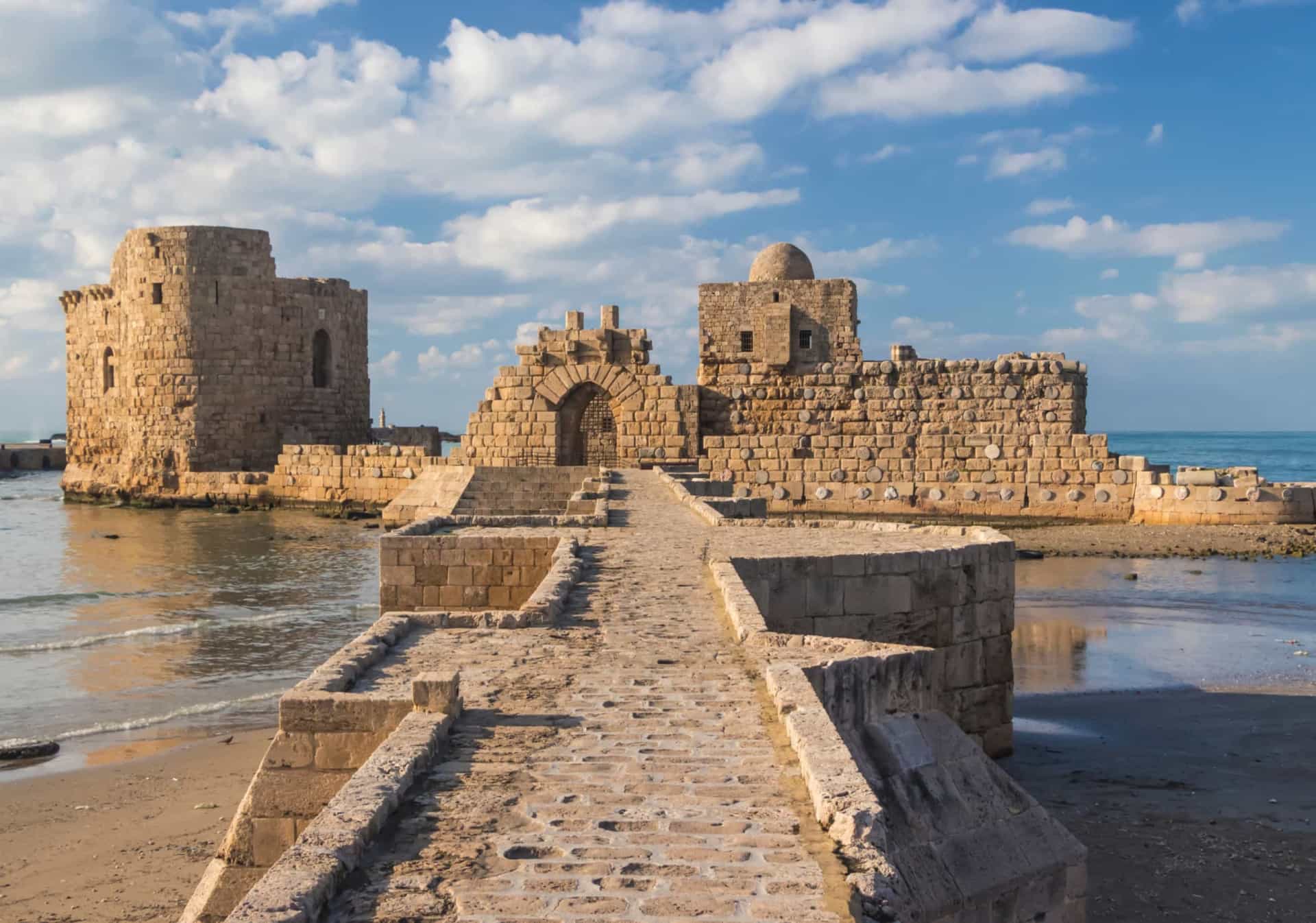 <p>An ancient port city in south Lebanon, Sidon was important in both the Old and New Testaments for its association with the Canaanites. According to the New Testament, Jesus once preached in Sidon (locally known as Saida). Pictured is the crusader sea castle, dating back to 1228 CE.</p>