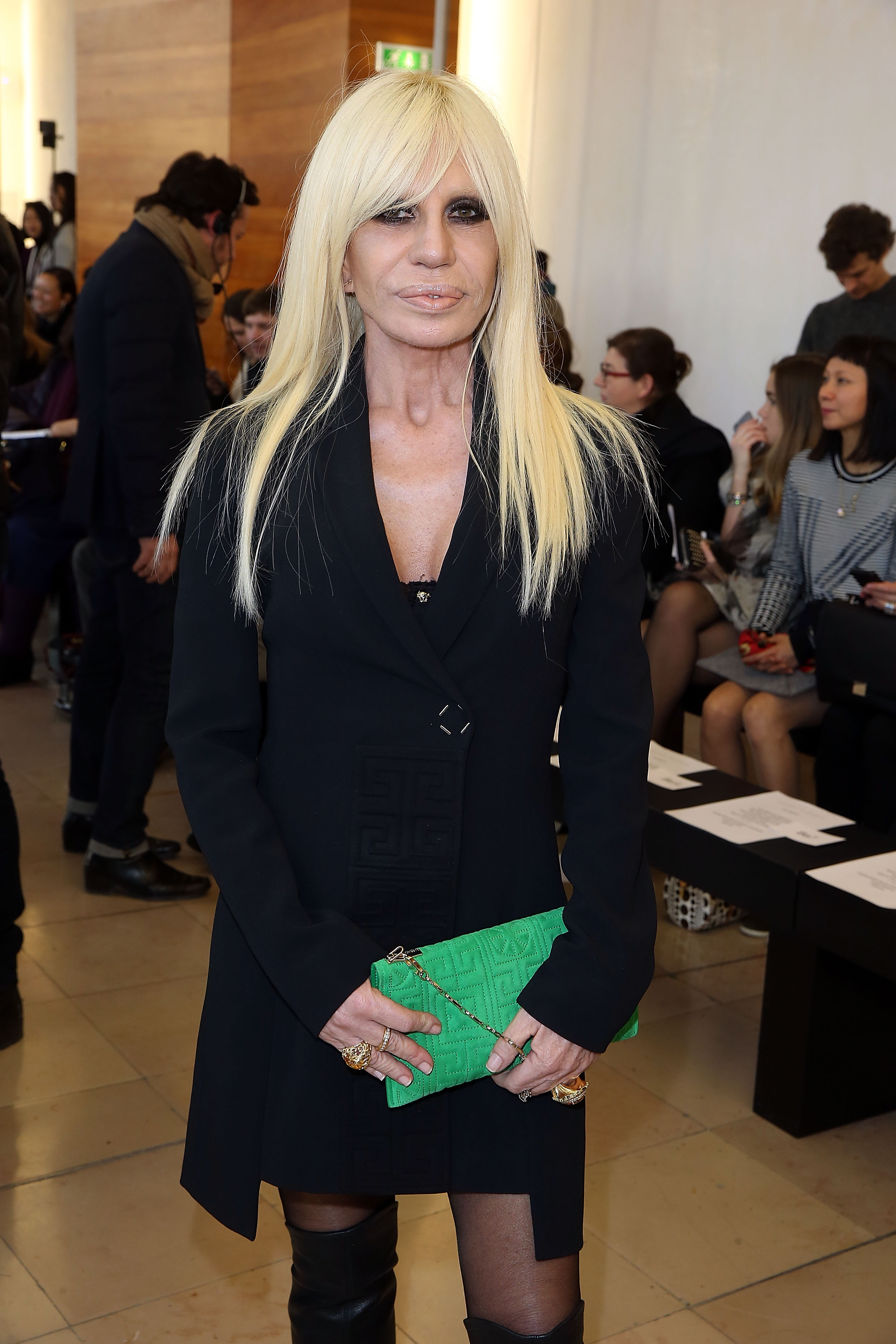 <p>Compared to how she looked back in 1990, when Donatella Versace attended the Anthony Vaccarello presentation during Paris Fashion Week in 2015, it was clear that she'd had a lot of work done over the years. "I'm not like this genetically," she admitted two years earlier, though she attributed her altered appearance to using "tons of cream." She's also fessed up to getting Botox.</p>