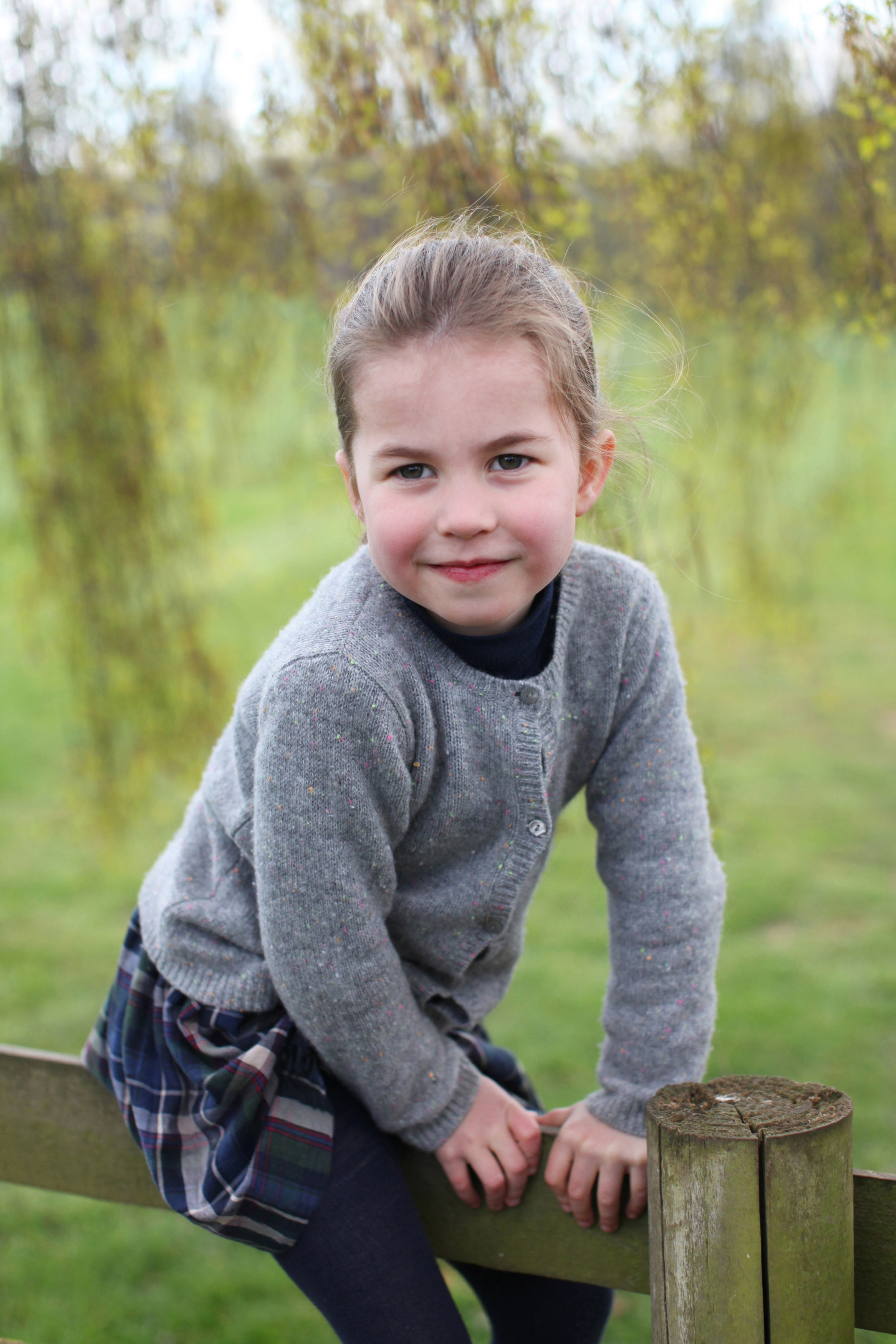 <p>Princess Charlotte posed for her mother, <a href="https://www.wonderwall.com/celebrity/profiles/overview/duchess-kate-1356.article">Duchess Kate</a>, in Norfolk, England, in April 2019 to mark her 4th birthday on May 2, 2019.</p>