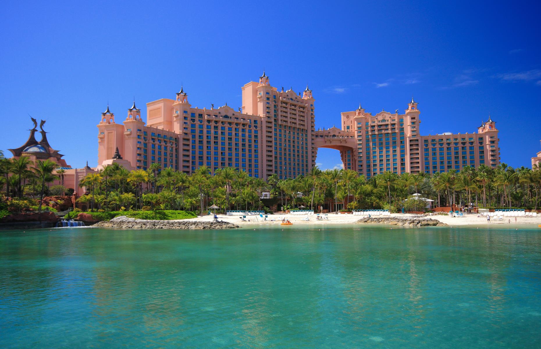 <p>Inspired by the legend of the lost city of Atlantis, this larger-than-life hotel on Paradise Island opened in 1998. A $1 billion expansion followed in 2007, adding to Atlantis’ room count which now totals 3,414. The largest in the Caribbean, the sprawling tropical resort has more than 40 bars and restaurants, a marina and Aquaventure, a 41-acre water park complex that is the largest in the region, along with a casino and theater.</p>