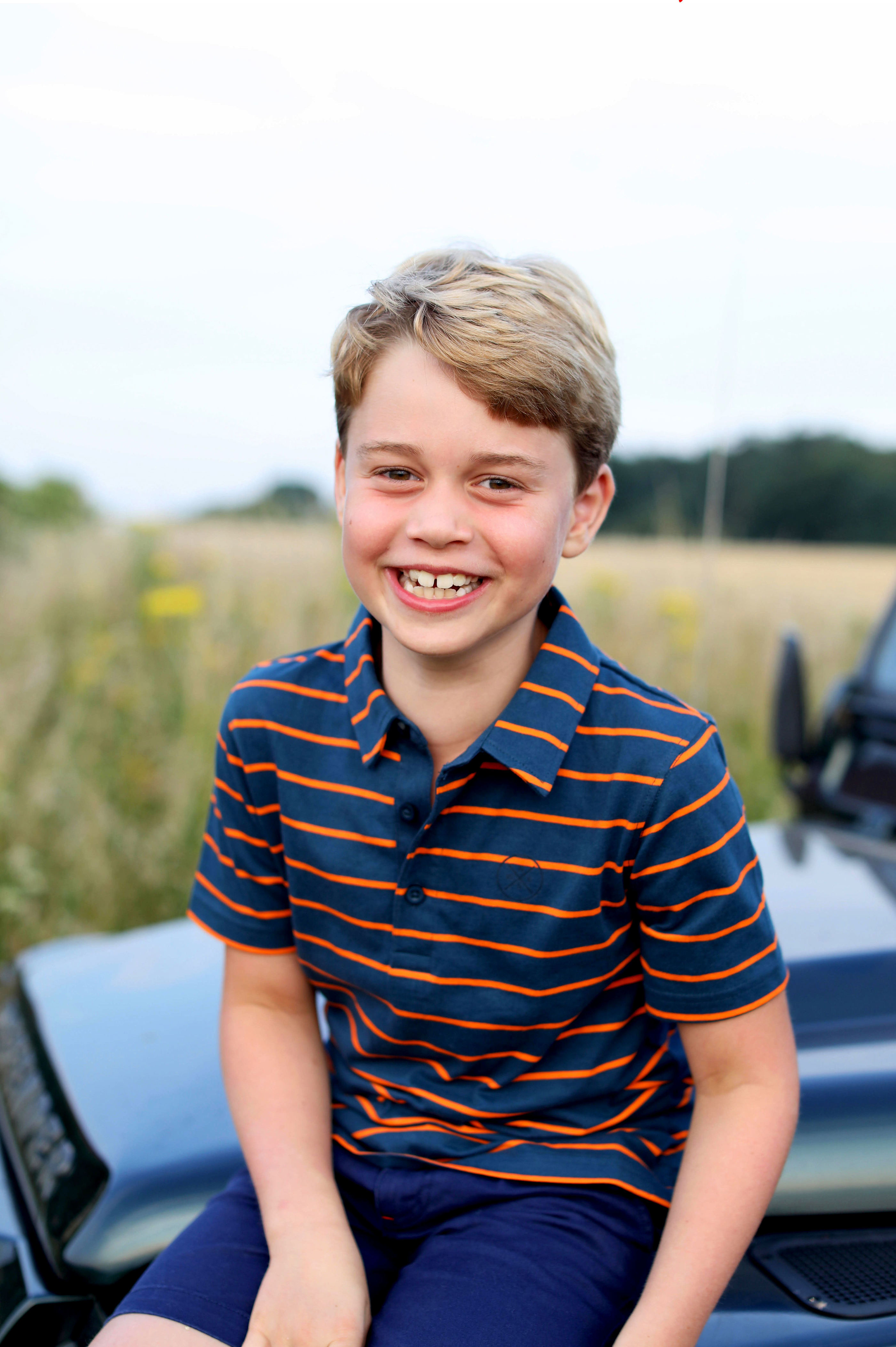 <p>Prince George posed for this, photo which was taken by his mother <a href="https://www.wonderwall.com/celebrity/profiles/overview/duchess-kate-1356.article">Duchess Kate</a> in Norfolk, England, in July 2021 to mark the occasion of his 8th birthday on July 22, 2021. </p>