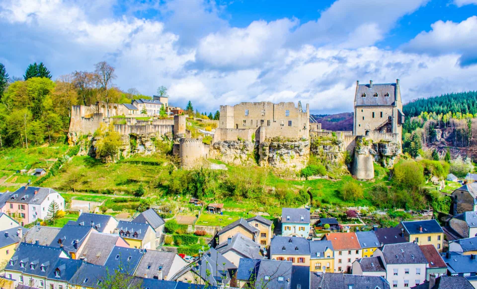 <p>The partly ruined 11th-century Larochette Castle dominates the skyline of its namesake town, located in central Luxembourg. Visitors find the castle much as it was left in the 16th century, after fire destroyed most of the building.</p>