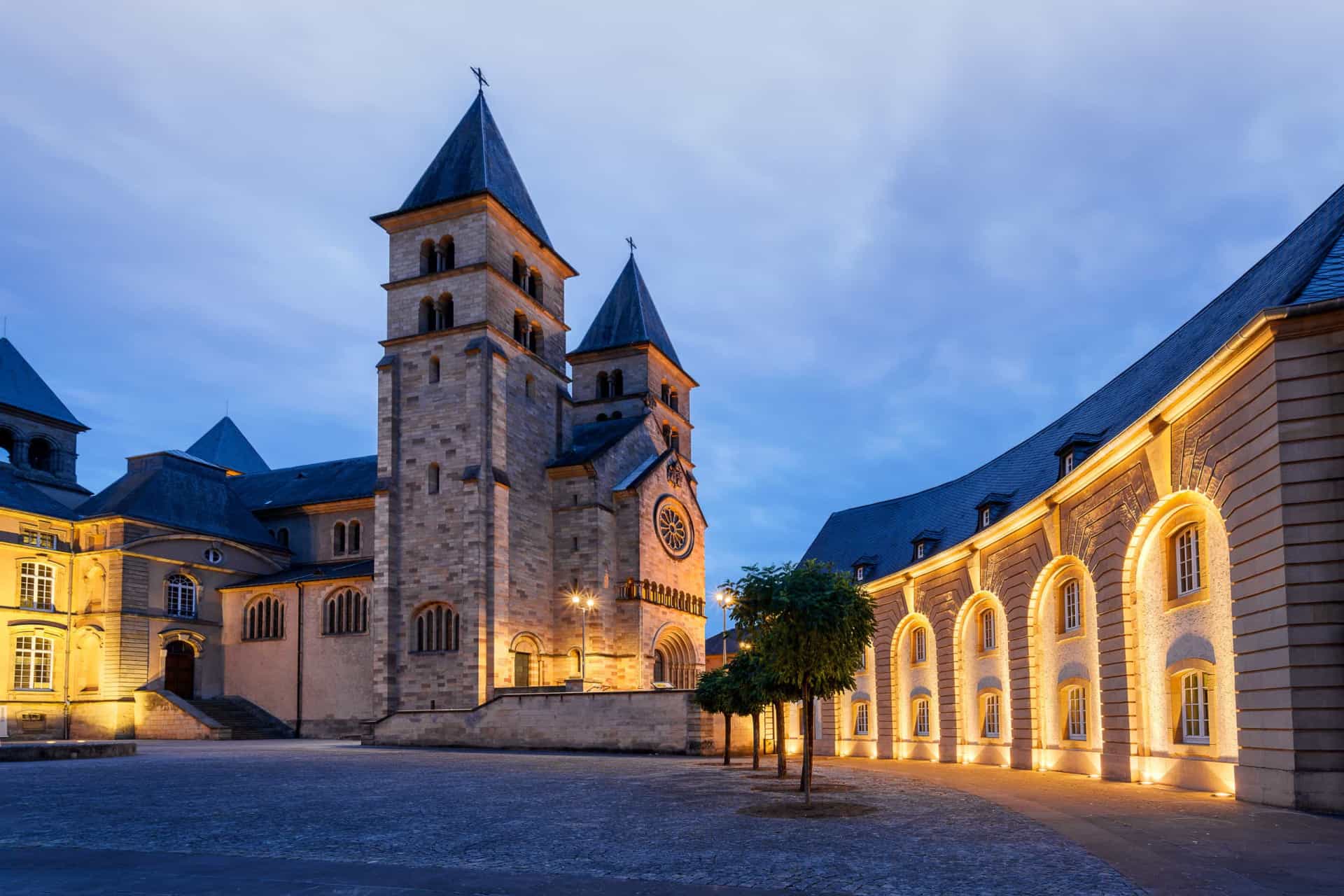 <p>Echternach's standout visitor attraction is its abbey, a 7th-century Benedictine monastery. The magnificent basilica looms large over a crypt in which is found a beautiful white marble sarcophagus containing the remains of St. Willibrord (658–739), the founder of the abbey and patron saint of Luxembourg.</p>