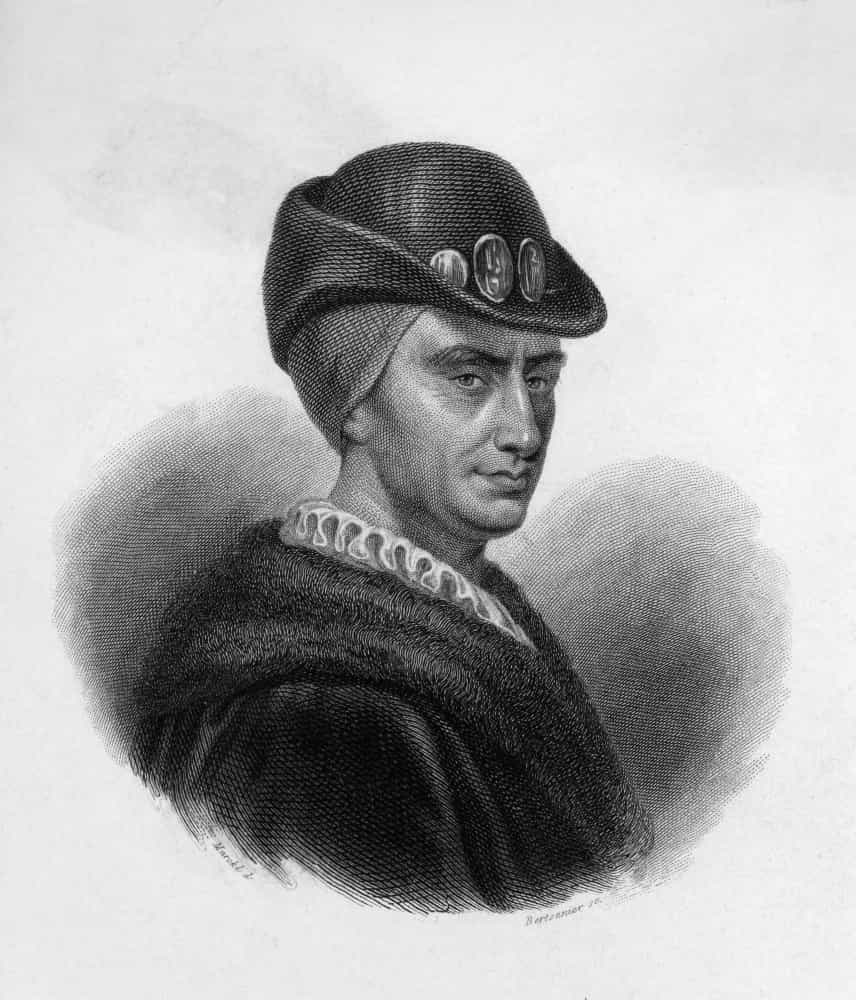 <p>Louis XI of France was king in the mid-15th century, but it was his inclination for intrigues and his diplomatic activity that earned him the nicknames "the Cunning" and "the Universal Spider," the latter specifically because his enemies accused him of spinning webs of sneaky conspiracies.</p>