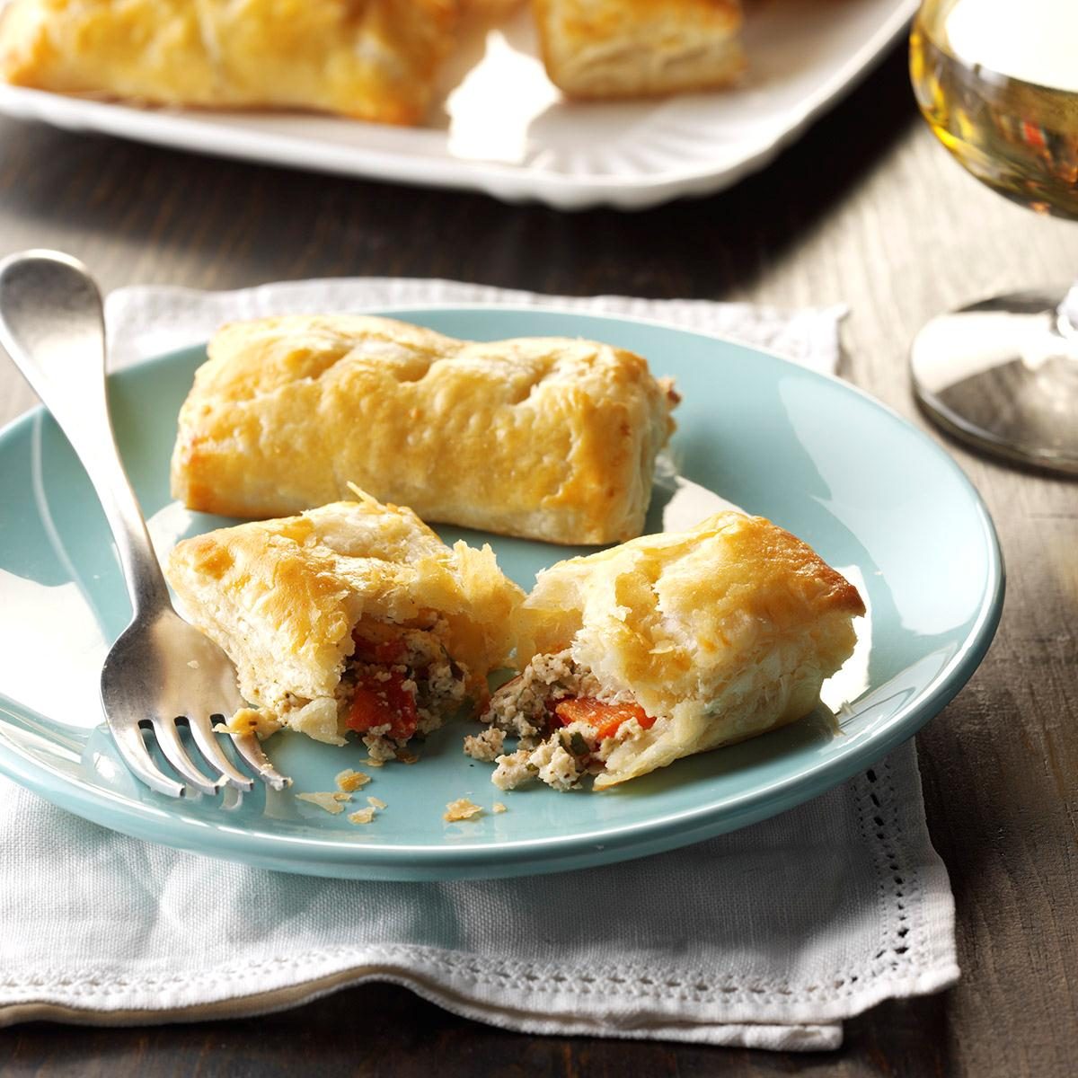 <p>Roasted red peppers and ricotta cheese give these pastry puffs delicious flavor, while parsley and oregano add a little spark. —Maria Regakis, Somerville, Massachusetts</p> <div class="listicle-page__buttons"> <div class="listicle-page__cta-button"><a href='https://www.tasteofhome.com/recipes/ricotta-puffs/'>Go to Recipe</a></div> </div>