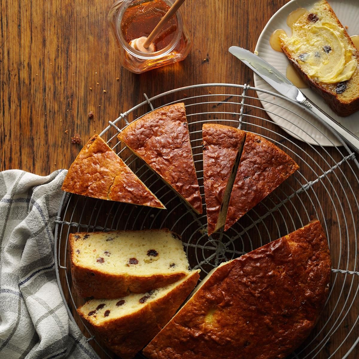 <p>My best friend, Rita, shared this irresistible Irish soda bread recipe. It bakes up high, with a golden brown top and a combination of sweet and savory flavors. —Jan Alfano, Prescott, Arizona</p> <div class="listicle-page__buttons"> <div class="listicle-page__cta-button"><a href='https://www.tasteofhome.com/recipes/favorite-irish-soda-bread/'>Go to Recipe</a></div> </div>