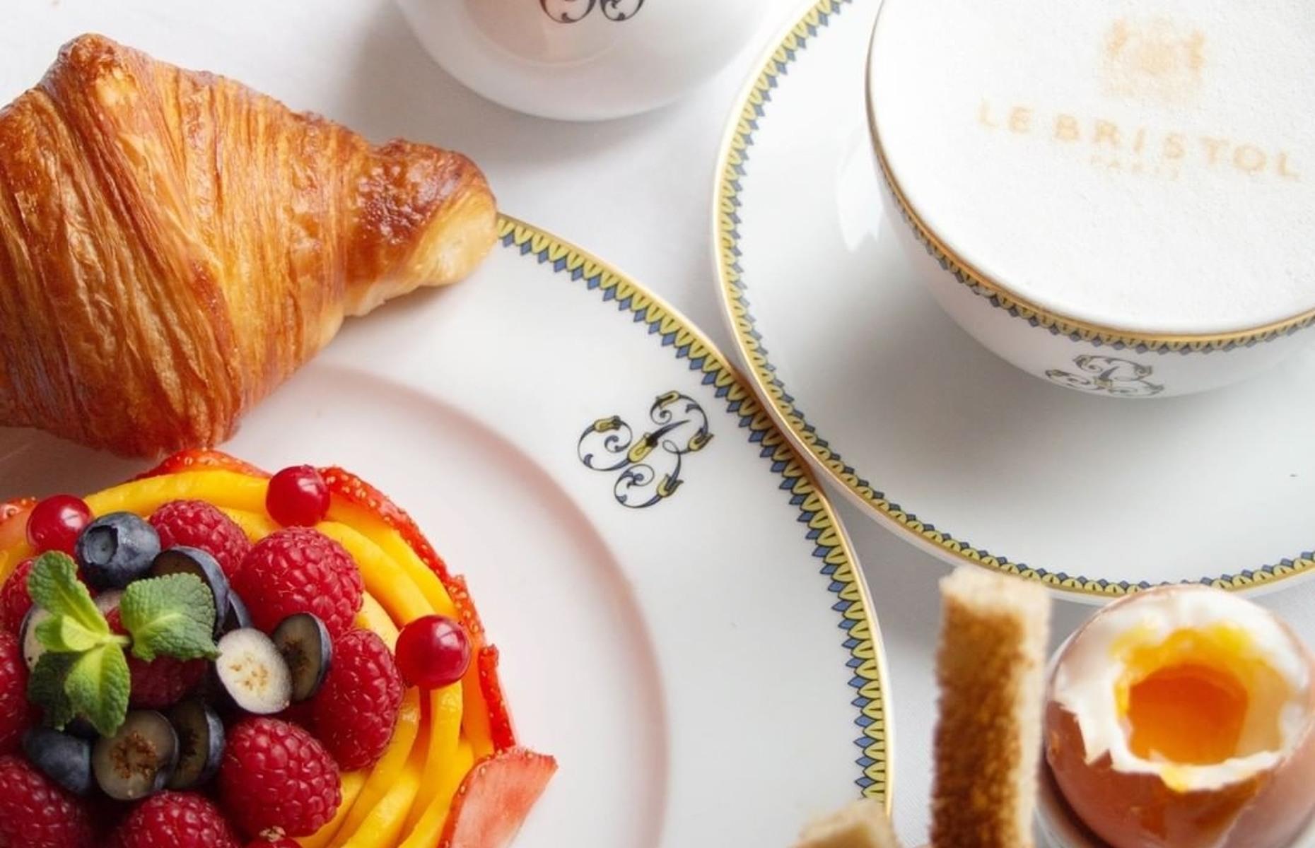 <p>Paris is for (food) lovers and at <a href="https://www.oetkercollection.com/hotels/le-bristol-paris/">Le Bristol</a>, a luxury hotel in the 8th arrondissement, there are two potential places to try a particularly exquisite breakfast. Epicure, the hotel’s three Michelin-starred restaurant, is all about quintessential Parisian indulgence: think Champagne and soft-boiled eggs with caviar. A more modest affair awaits at Café Antonia, which offers a continental breakfast, an American breakfast, fresh fruit salad, eggs cooked to your preference, Viennoiserie, cheese plates, pain perdu and so much more. Needless to say, this all comes at an additional cost.</p>