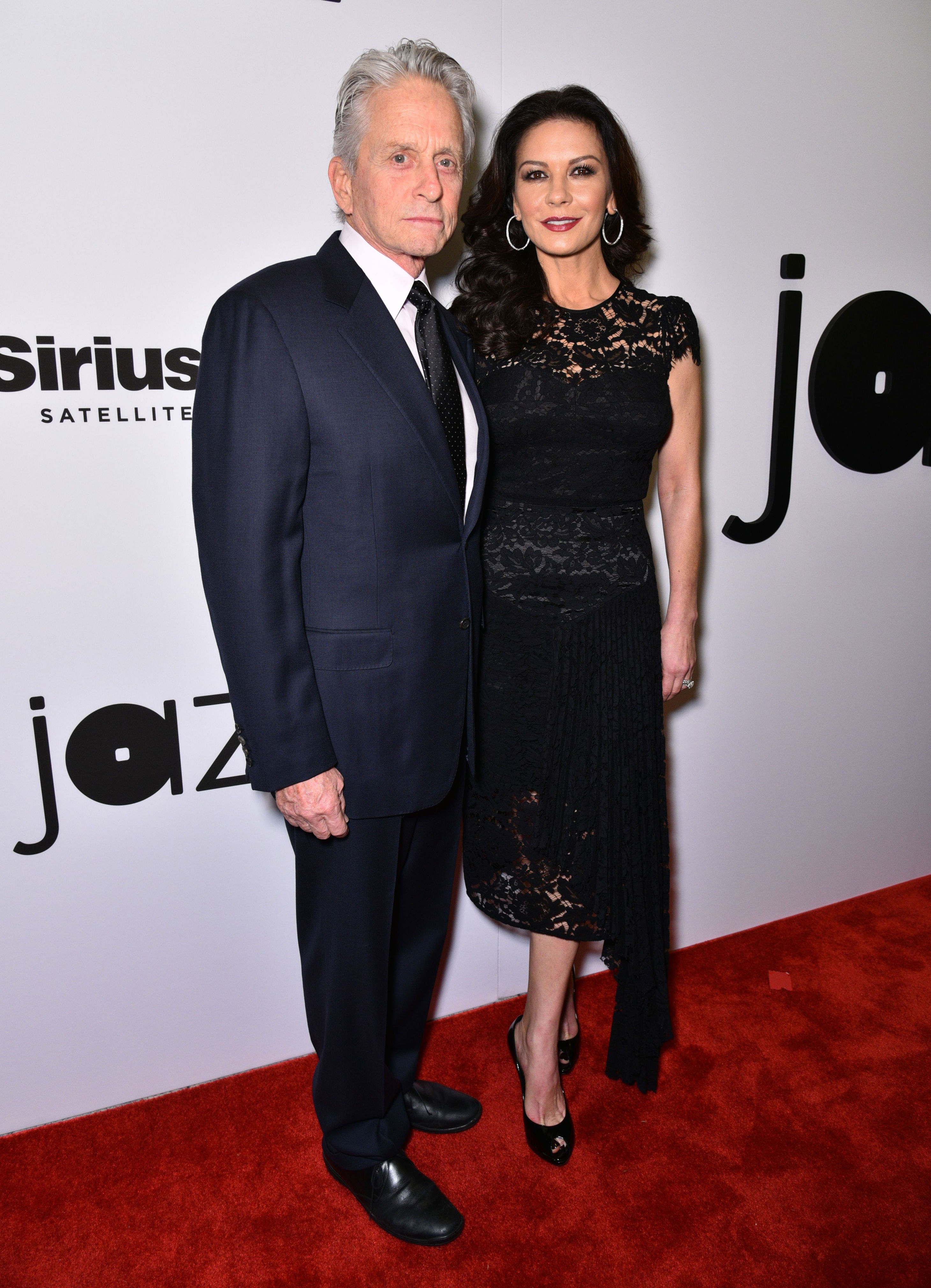 <p>Michael Douglas and <a href="https://www.wonderwall.com/celebrity/profiles/overview/catherine-zeta-jones-1030.article">Catherine Zeta-Jones</a> have been married since 2000. They treaded some rocky waters and separated for a short while in 2013 but are happy together now. Michael is 25 years older than the Oscar-winning actress, whom he wed when he was 56 and she was 31. They share two children. </p>