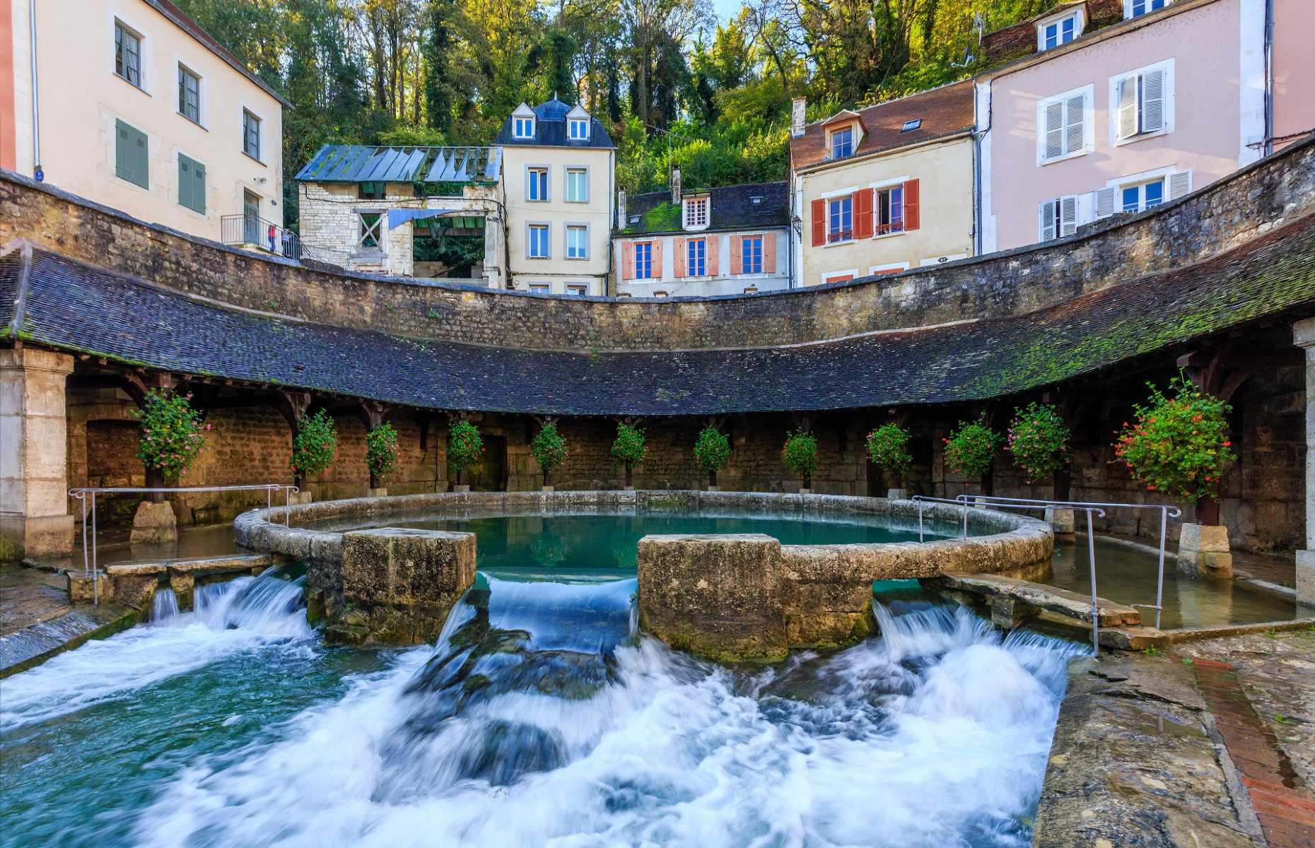<p>Residents in the village of Tonnerre, in the heart of France’s Burgundy region, have been mystified by this bright blue spring for hundreds of years. The seemingly bottomless well gushes out around 311 liters (68 gallons) of water per second, yet its source has never been discovered. Cue plenty of local legends. One says its depths are patrolled by a huge, deadly serpent, while another suggests it’s a portal to other worlds.</p>