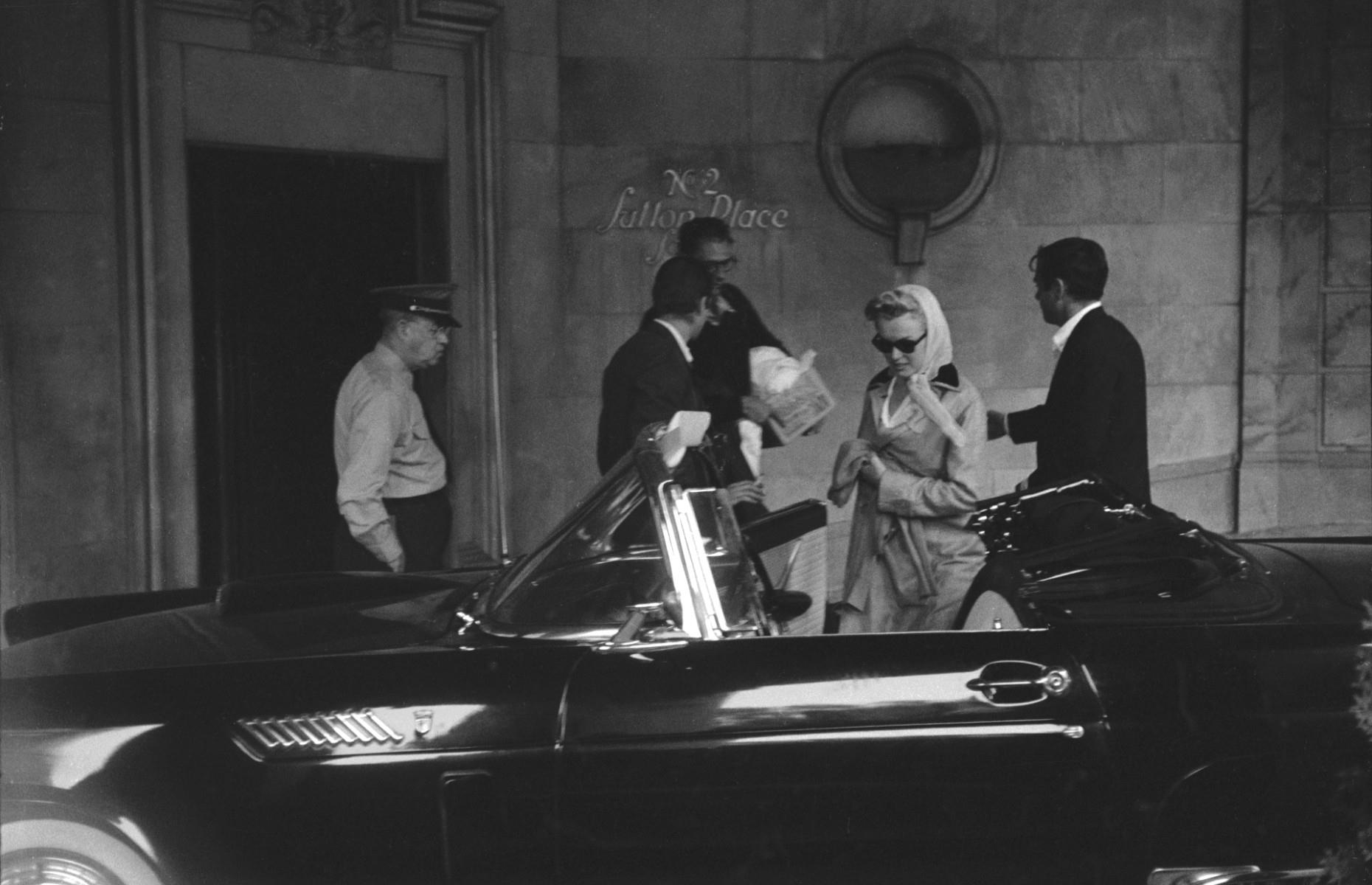 <p>Jack Kerouac's 1957 novel <em>On The Road</em> helped cement the dream of traveling through America’s highways and byways in the collective imagination. Celebrities also helped to give road-tripping a glamorous image. Pictured here is Marilyn Monroe and her husband at the time, playwright Arthur Miller (center, with box), with their friend Milton Green (right), a photographer. Captured in New York in 1956, the trio are about to take a trip to Connecticut in a Thunderbird convertible.</p>