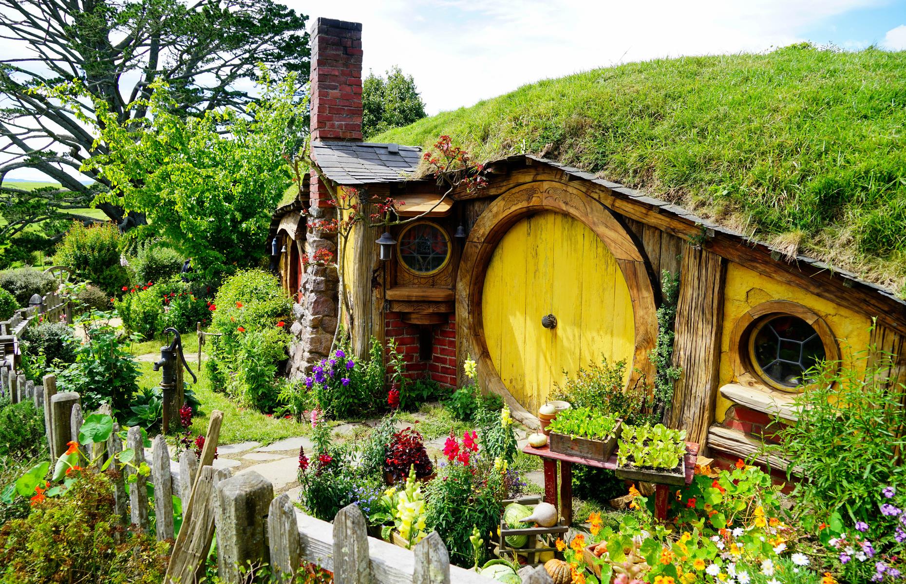 <p>Kiwi film director Sir Peter Jackson shot much of <em>The Lord of the Rings</em> trilogy on location in the epic landscapes of New Zealand. Hobbiton, however, was built from scratch (and rebuilt for <em>The Hobbit</em>) on farmland just outside the small Waikato town of Matamata. The <a href="https://www.hobbitontours.com/">movie set</a> is now one of the country’s most visited tourist attractions and offers guided tours, dinner feasts, special weekend breakfast experiences and more.</p>
