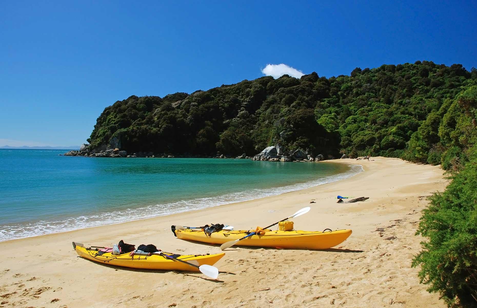 <p>The outstanding coastline of <a href="https://www.newzealand.com/uk/feature/national-parks-abel-tasman/">Abel Tasman National Park</a> is the main reason to visit and paddling the picturesque islets and islands is an unmissable experience. From a kayak, you’re able to access secluded golden sand beaches that can’t be reached on foot. This might be the country's smallest national park, but it's perfectly formed for fabulous adventures that are not too strenuous. </p>