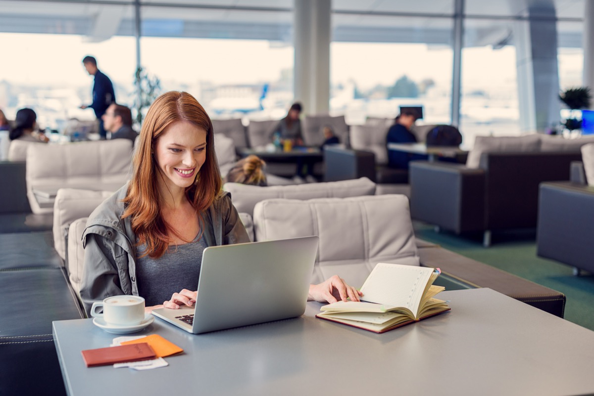 <p>Did you know that there's a way to hang out in airport lounges without being a member? Yep, you can live your very best luxe life at airports all over the world by paying for the <a rel="noopener noreferrer external nofollow" href="https://www.prioritypass.com/">Priority Pass app</a>. For Jessica Schmit of<a rel="noopener noreferrer external nofollow" href="https://uprootedtraveler.com/"> Uprooted Traveler</a>, it's a must-have at the airport since it gives you access to over 1,000 lounges worldwide.</p><p>"Almost all of the lounges provide complimentary snacks and beverages and there are many lounges with their own unique perks and benefits—like showers, virtual golf, or even a pool!" she says. "<a rel="noopener noreferrer external nofollow" href="https://bestlifeonline.com/airport-nap/">Relaxing in an airport lounge</a>—a glass of champagne in hand—is inarguably a better experience than fighting for a seat at your crowded gate whilst holding an overpriced Starbucks." A hot tip: A Priority Pass membership is included with Chase Sapphire Reserve credit cards, although you can purchase the pass outright as well.<p><strong>RELATED: <a rel="noopener noreferrer external nofollow" href="https://bestlifeonline.com/worst-zodiac-signs-travel-news/">The Worst Zodiac Signs to Travel With, According to Astrologers</a>.</strong></p></p>
