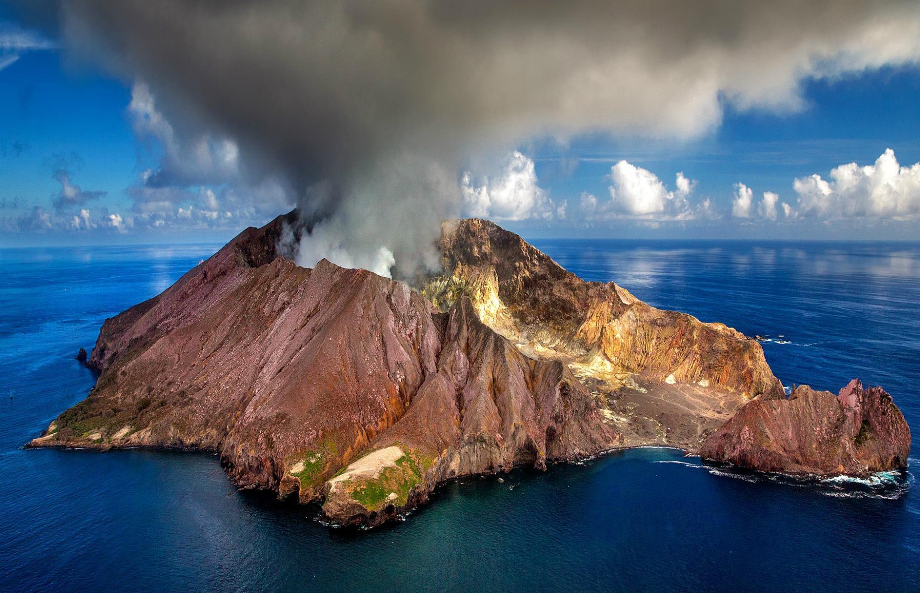 <p>In northern New Zealand’s Bay of Plenty, White Island – or Whakaari in Māori – is an active marine volcano that last erupted in December 2019. There were 47 people on the island at the time and 22 tragically lost their lives when rock and ash was exploded into the air. Visitors can no longer set foot on White Island, but you can take a scenic flight from Whakatane, Rotorua, Tauranga or Taupo to see the often-smoking crater up close.</p>  <p><strong><a href="https://www.loveexploring.com/galleries/73178/the-worlds-most-incredible-active-volcanoes-you-can-visit?page=1">More active volcanoes you can visit</a></strong></p>