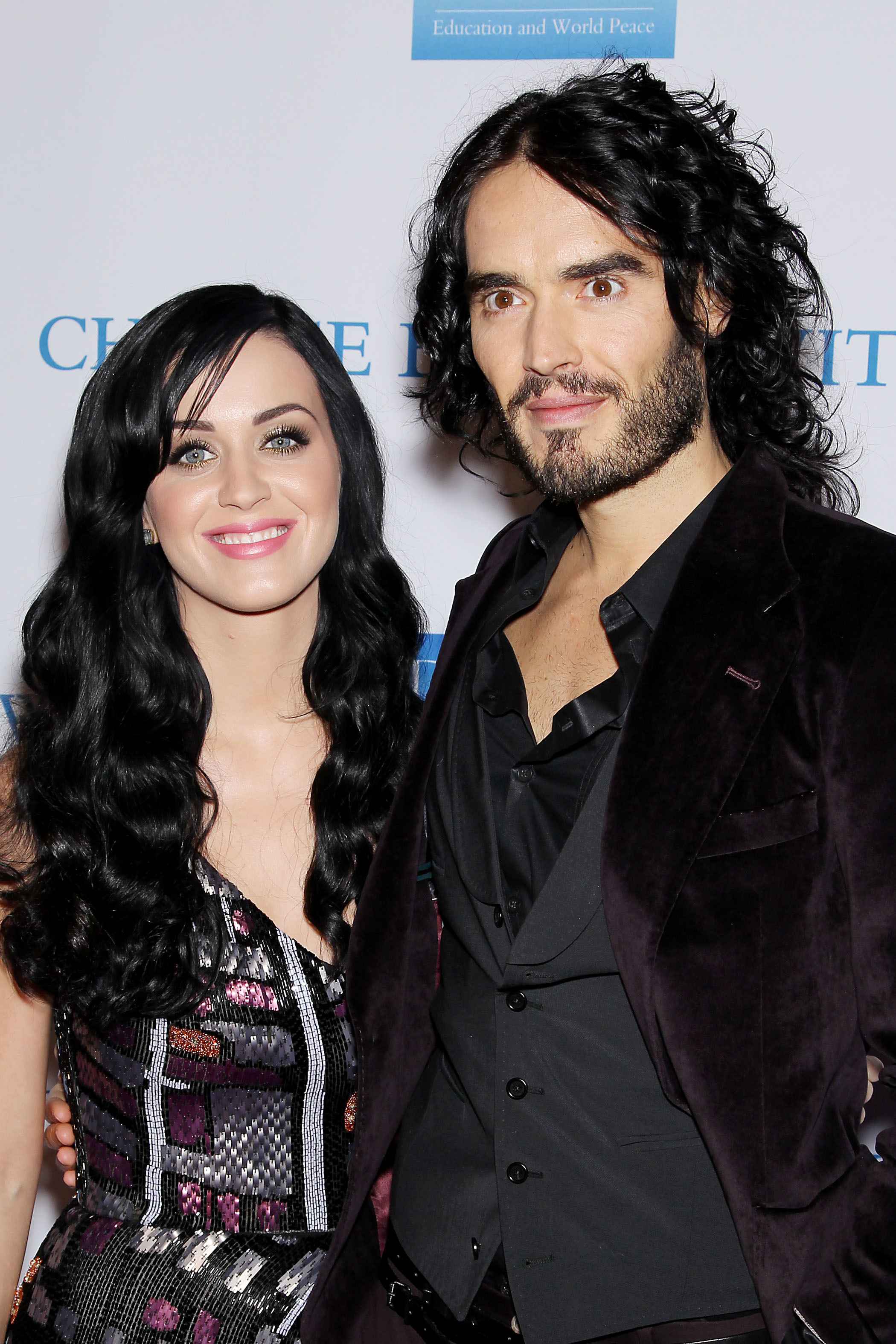<p>Katy Perry met former husband Russell Brand in 2009 on a movie set. "When he was filming 'Get Him to the Greek,' I did a cameo with him," she told Glamour in 2010. "My scene [which later got cut] called for me to make out with him. And on the way down the stairs after the scene, I was hopping like a bunny. I hop like a bunny when I'm happy -- I get a bit childlike." They saw each other again at the 2009 MTV Video Music Awards later that summer and were soon inseparable. Russell proposed during a New Year's trip to India just a few months later. They married 10 months after that, but just 14 months in, Russell told Katy he wanted a divorce -- giving her the message via text, she told Vogue.</p>
