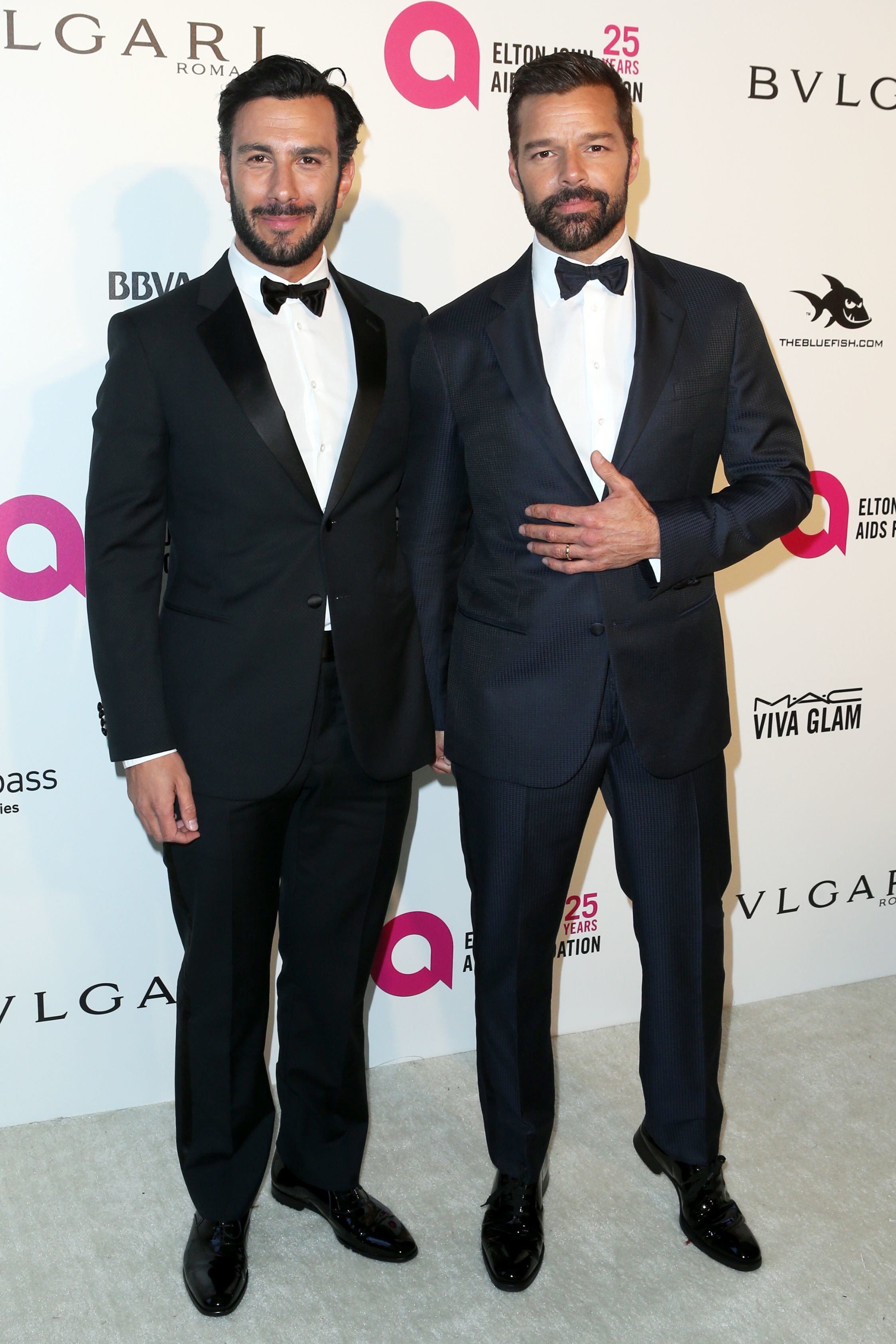 <p>Ricky Martin met Syrian-born Swedish artist Jwan Yosef <a href="https://www.wonderwall.com/celebrity/kylie-jenner-reportedly-has-four-nannies-plus-more-news-3013471.gallery?photoId=1022783">on Instagram</a>. "I'm scrolling and I see this beautiful piece of art and I'm like, 'Whoa, how cool! Who's this?' Then I start checking and all of a sudden I'm like, 'Ooh, ooh.' " And then I wrote to him," Ricky said on <a href="https://www.wonderwall.com/celebrity/profiles/overview/andy-cohen-1524.article">Andy Cohen</a>'s "Radio Andy" show in 2017. "Then we were talking for like six months without me hearing his voice. We talked about art -- nothing sexy... I swear, nothing sexy. It was all about art and life in general. He used to live in London, I went to London and I met him." When they were finally face to face, Ricky told Attitude magazine in 2018, "[I thought], 'I am marrying this guy.' And apparently he said exactly the same thing. Obviously he only told me this later on, you have to keep it to yourself at first! But I lost my breath when I saw him. Six months' build-up and it was very romantic." They got engaged in 2016 and in early 2018, Ricky revealed they'd quietly <a href="https://www.wonderwall.com/news/ricky-martin-reveals-hes-married-jwan-yosef-3011870.article">tied the knot</a>.</p>