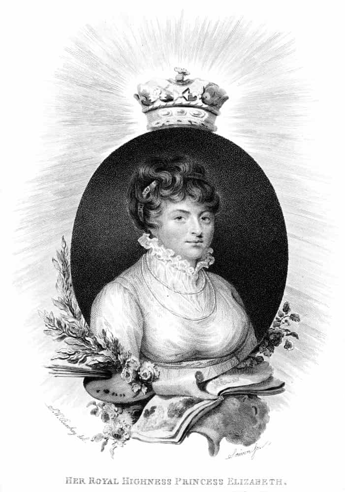 <p>From paper cutouts, to designing decorative panels, and even selling her drawings, Elizabeth had a strong artistic vein. After her father died, she ended up getting permission from her brother, the Prince Regent, to marry Prince Friedrich of Hesse-Homburg.</p>