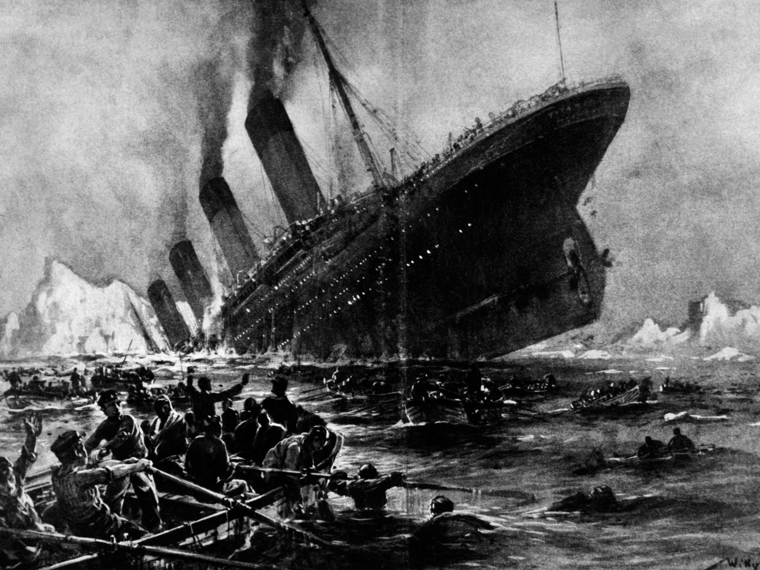 <p>After just an hour, <a href="https://www.britannica.com/topic/Titanic">the ship was quickly filling with water</a>, and passengers were panicked. Due to the water, the ship's bow continued to sink, causing the stern to rise into the sky.</p><p>By 2 a.m., the crew was released by the captain. Shortly after, <a href="https://www.insider.com/titanic-secrets-facts-2018-4#every-single-engineer-aboard-the-titanic-perished-they-all-stayed-behind-to-keep-the-ships-power-running-until-the-very-end-14">the Titanic's lights went out</a>, the ship broke into two pieces, and the bow sank beneath the waves. Twenty minutes later, the stern followed suit, sending hundreds of crewmembers and passengers into the sea.</p>