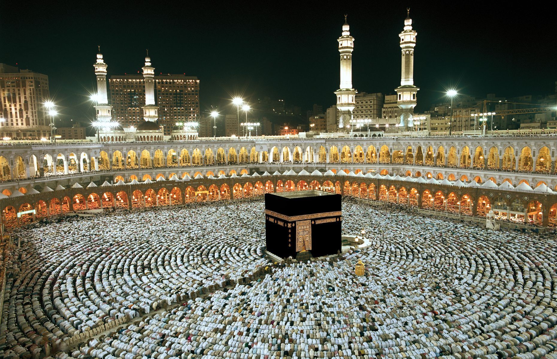<p>This cubic structure, covered with black silk and located in the centre of the Great Mosque of Mecca, lies at the heart of the annual Muslim pilgrimage known as the Hajj. Spread over three to four days, it’s one of the largest religious gatherings in the world. Before the pandemic, some <a href="https://www.statista.com/statistics/617696/saudi-arabia-total-hajj-pilgrims/" rel="noreferrer noopener">2.5 million Muslims</a> took part in the ritual, while large numbers of other worshippers made their way to the <a href="https://www.britannica.com/topic/Kaaba-shrine-Mecca-Saudi-Arabia" rel="noreferrer noopener">Kaaba</a> throughout the year.</p>