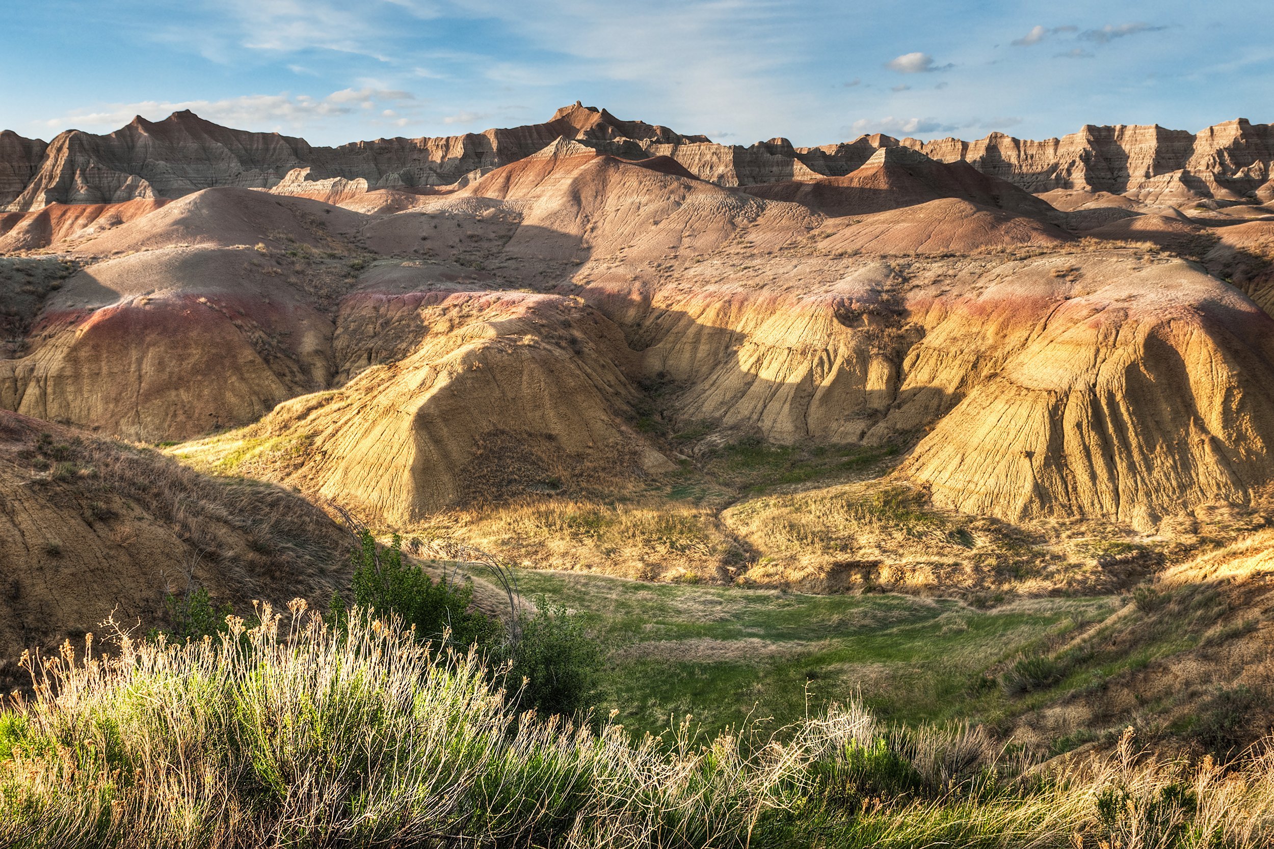 <p>Visitors to this desolate area in southwestern South Dakota won't soon forget the unique landscapes of <a href="https://www.nps.gov/badl/index.htm">Badlands National Park</a>. The park hosts two established campgrounds and several short boardwalks to scenic viewpoints. Visitors can take the kid-friendly Fossil Exhibit Trail or hike longer, more strenuous trails. </p><p><b>Related:</b> <a href="https://blog.cheapism.com/scenic-rv-stops/">Scenic Spots to Park Across America in an RV</a></p>