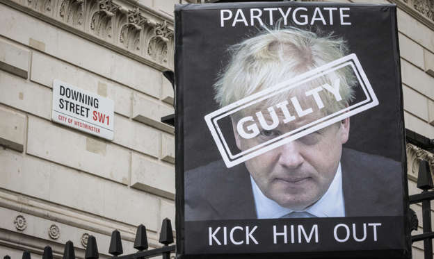 Slide 1 of 37: There has been a lot of scandal in the UK as more and more information is being leaked regarding the infamous Partygate events. Boris has been handed a fine by the Met police for holding a party for his birthday on 19th June 2021 - in the middle of lockdown.