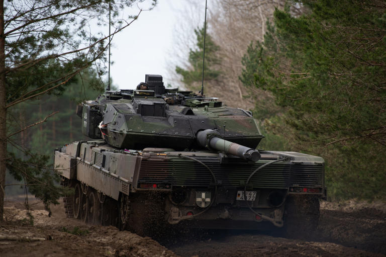 Ein Leopard-2-Panzer der Bundeswehr