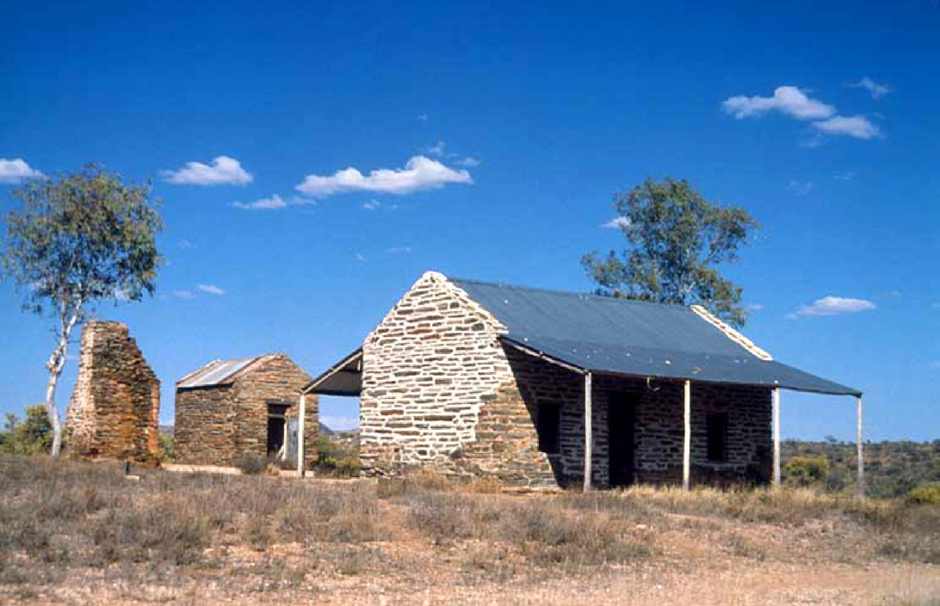 <p>A cluster of resilient stone structures lie in the 5,000-hectare Arltunga Historical Reserve, just to the east of Alice Springs in the East MacDonnell Ranges. They are the long-deserted remnants of the first European settlement in Central Australia, originally established by miners who came to look for gold in 1887. A few years after the area's alluvial gold had gone in 1896, a government battery and cyanide works opened. The ruins of these works remain, along with the parts of the old mines, the police station and jail.</p>