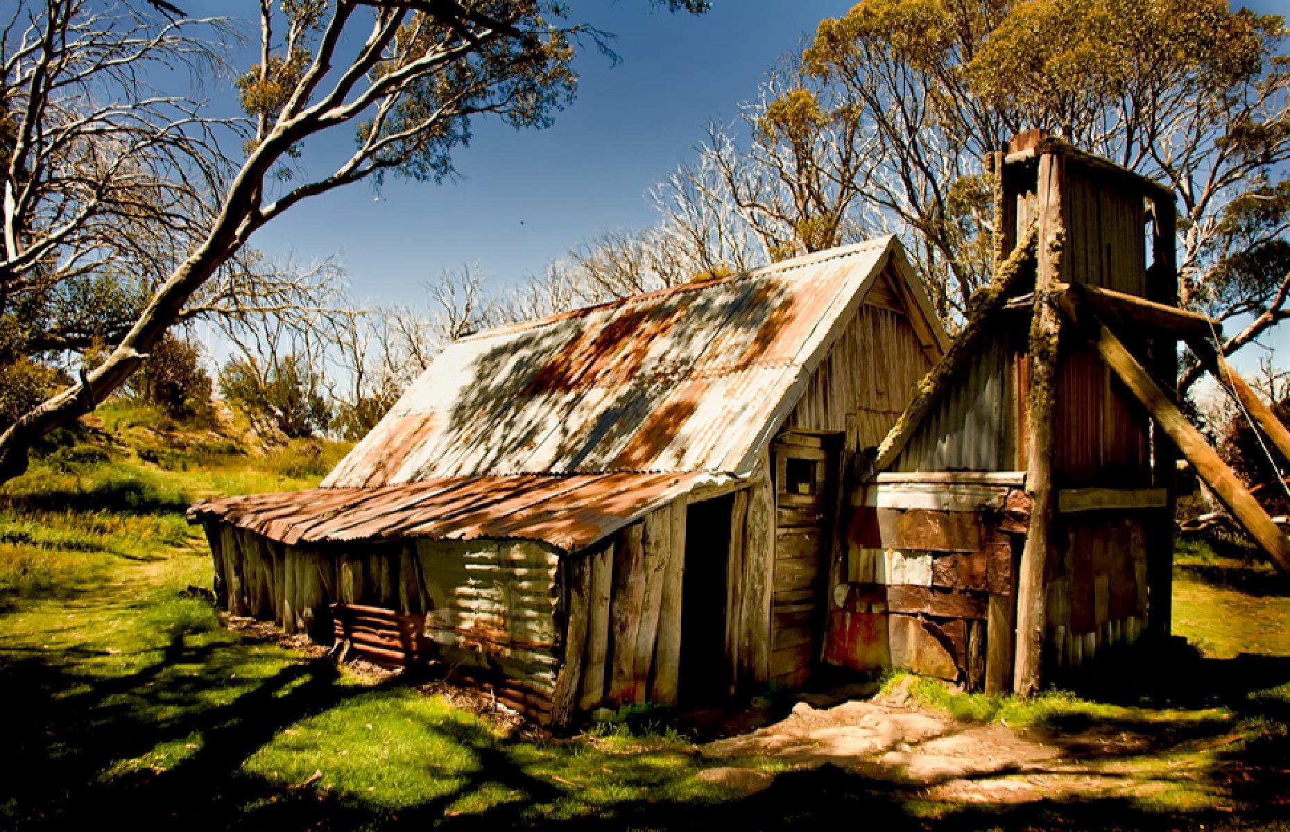 Victoria’s Alpine National Park is peppered with so-called High Country huts, some of which track back to the 1860s when early pastoralists lived and worked on this tough land. Others were built to shelter skiers. The wonderfully wonky Wallace’s Hut, pictured, is the oldest surviving cattlemen's hut. It was built in 1889 by the three Wallace brothers – Arthur, William and Stewart – and lies along the Wallace's Heritage Trail in the Bogong High Plains.