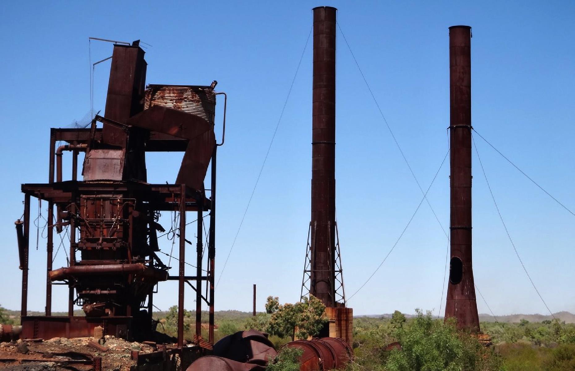 The towering iron chimneys of a disused smelter rising out of the dusty Queensland outback are among the few structures that remain of old mining town Kuridala, near Mount Isa. The town was established after copper, gold and silver were discovered here in 1884. As workers flocked in it grew to accommodate them with dance halls, hotels, stores and even a picture house opening. By 1928, though, the operations closed, the town pretty much emptied and nature reclaimed the space.