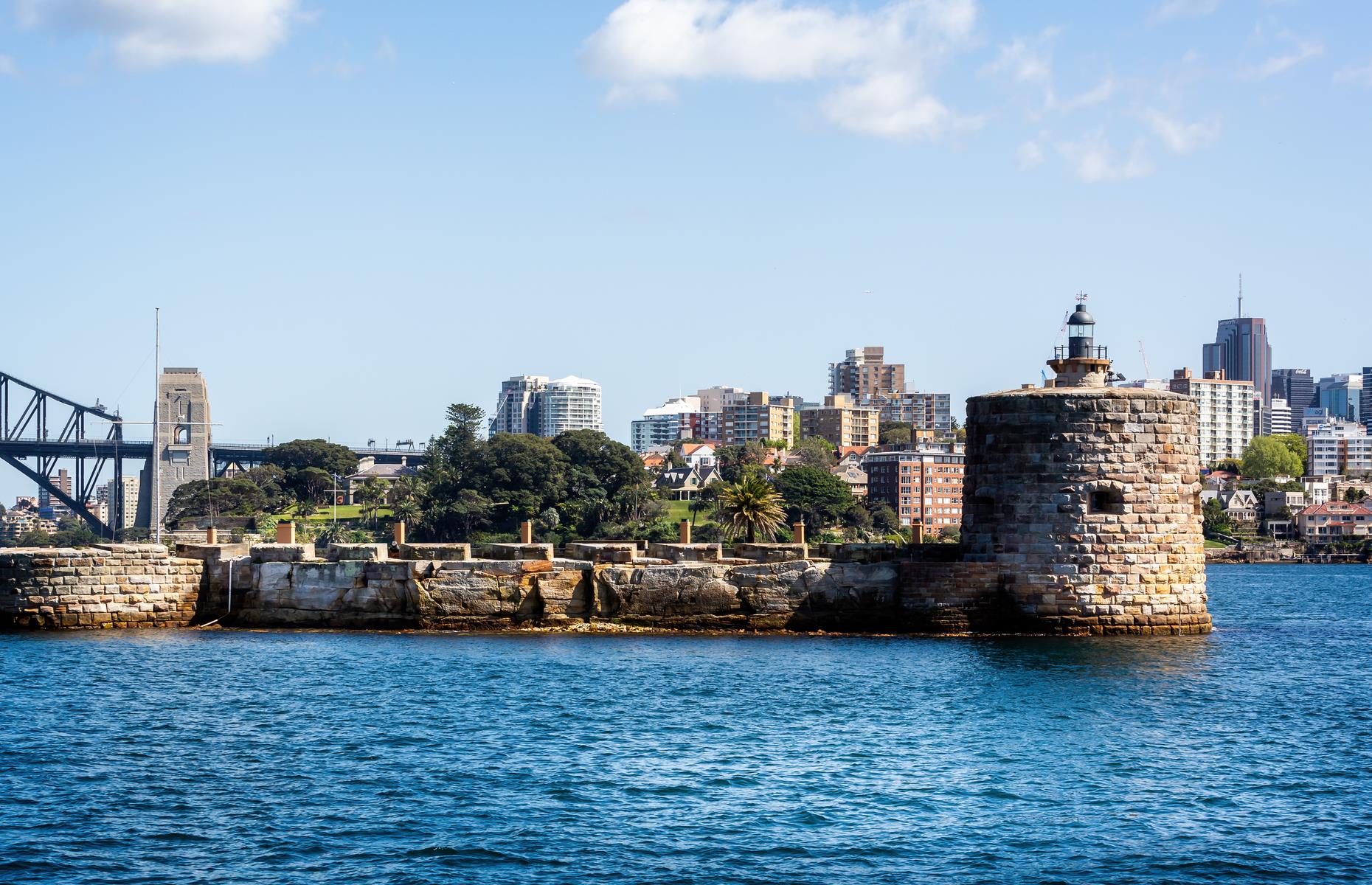 This rocky little island in Sydney Harbour was known as Pinchgut to convicts and colonists and 'Mattewanya' to traditional owners. Fortified from the 1840s, it has the most complete Martello Tower in the world, as well as Australia’s only one. It’s usually possible to visit Fort Denison to explore the fort, museum, gun powder store and winding staircase (though it's currently closed for maintenance and restoration).