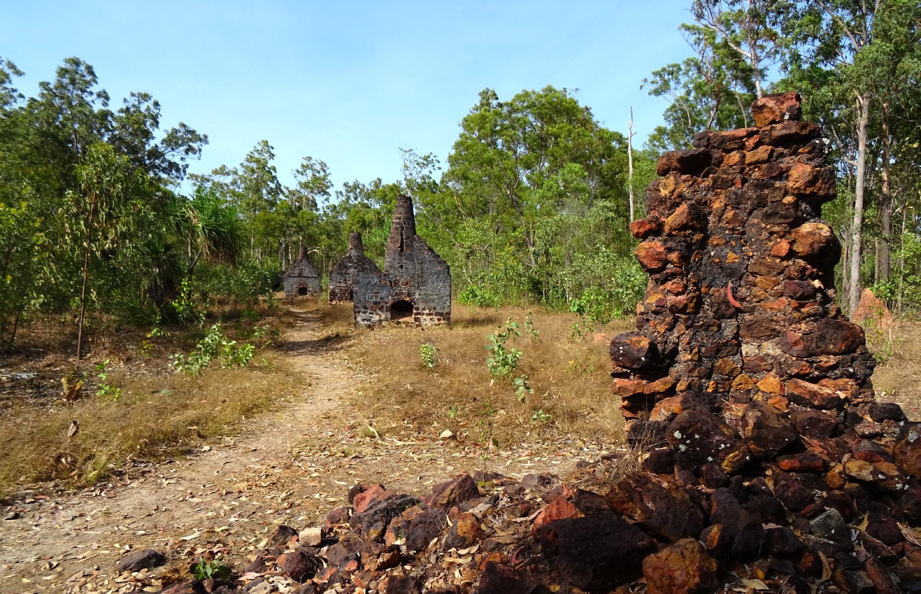 <p>The remote ruins of an ill-fated British settlement can be found in Garig Gunak Barlu National Park on the Cobourg Peninsula. They are the remains of a third endeavor to settle the area in Arnhem Land. It was named Victoria by the British soldiers who came to this isolated area with their families in 1838. They spent 11 years attempting to establish a settlement – for both defensive and trading reasons – but were eventually driven out in 1849 by disease and numerous deaths.</p>