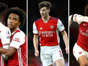 Arsenal players Thomas Partey, Willian, Kieran Tierney and Matteo Guendouzi