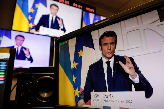 Slide 3 of 25: “The European Union, given its level of integration and ambition, cannot be the only way to structure the European continent in the short term,” Mr. Macron was quoted saying by The New York Times.