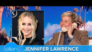 Ellen called her neighbor and new mom, Jennifer Lawrence, who explained how she used to sit on the toilet and pretend Ellen was interviewing her. Now Ellen is asking her questions for real, and what's more, it's come full circle as Jennifer currently lives in the house Ellen lived in when she started the talk show nearly 20 years ago.