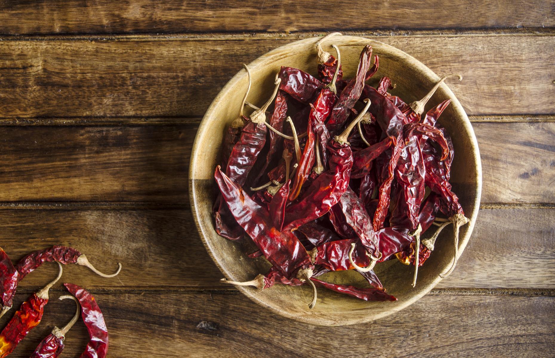 <p>If you're looking for a milder chili which adds a vibrant red color to dishes, then this Indian chili is the one. It's usually found dried or in powder form, and it is a key ingredient in <a href="https://www.lovefood.com/recipes/59633/tandoori-chicken-recipe">tandoori chicken</a>. It's used in our beef madras recipe – a creamy, rich, spicy curry which is quick to prepare but does need slow cooking on the hob.</p>  <p><strong><a href="https://www.lovefood.com/recipes/60440/anjum-anands-beef-madras">Get the recipe for beef madras here</a></strong></p>