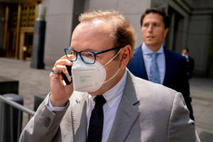Kevin Spacey leaves court after testifying in a civil lawsuit, May 26, 2022, in New York.